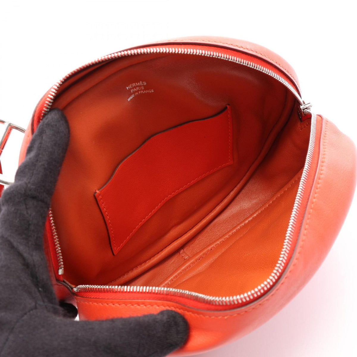 Hermes Red Color Swift Leather Fanny Pack Handbag (Pre-Owned)