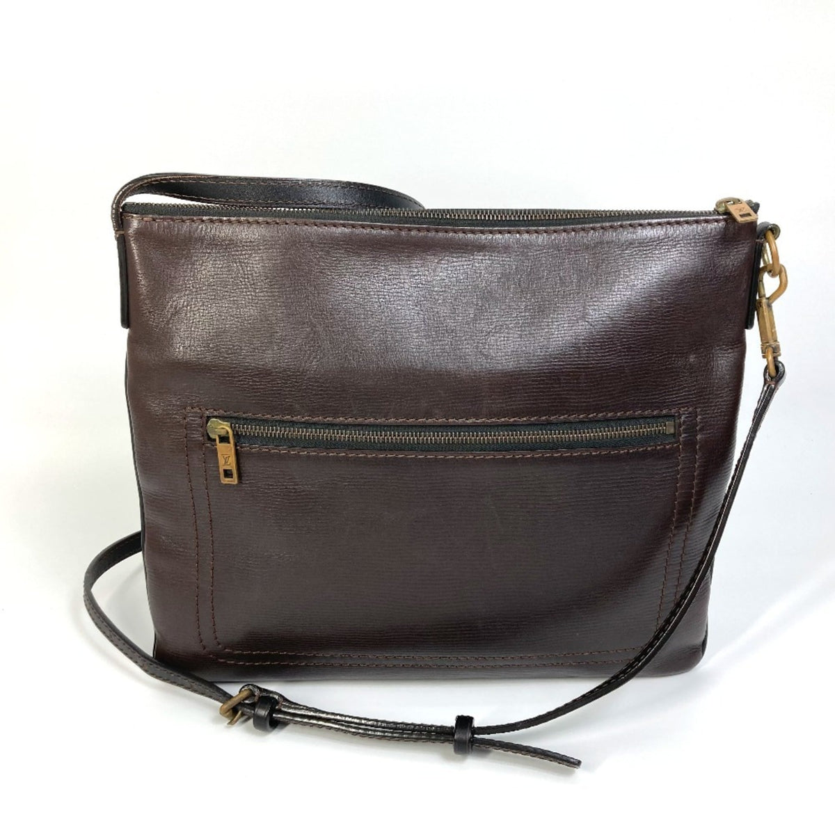Louis Vuitton Brown Coffee Utah Leather Pochette Shoulder Bag (Pre-Owned)