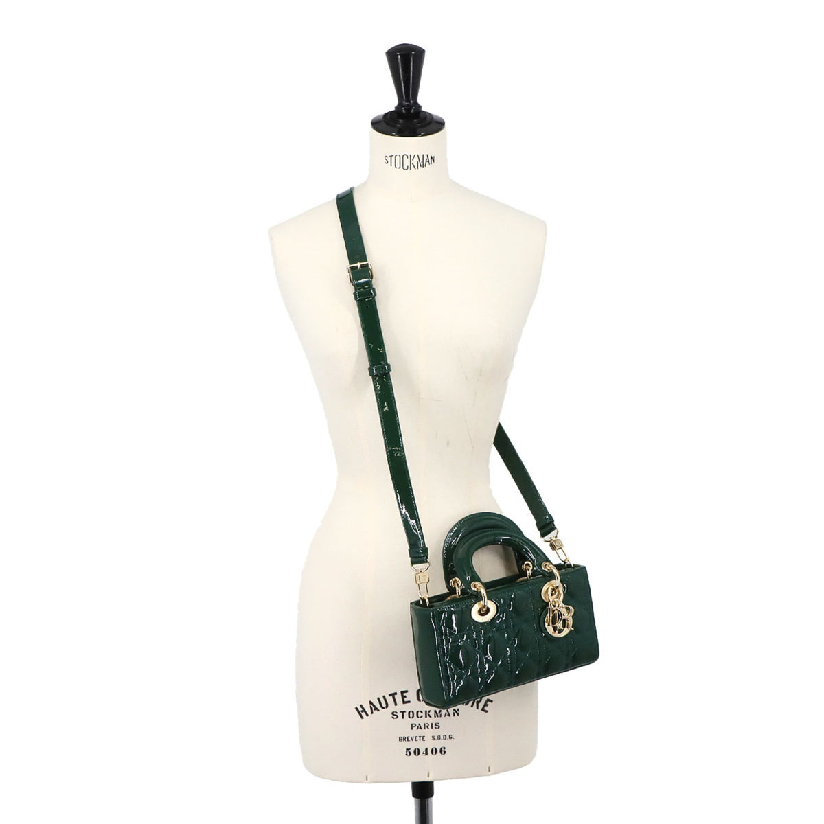 Christian Dior Green Green Patent Leather Handbag (Pre-Owned)