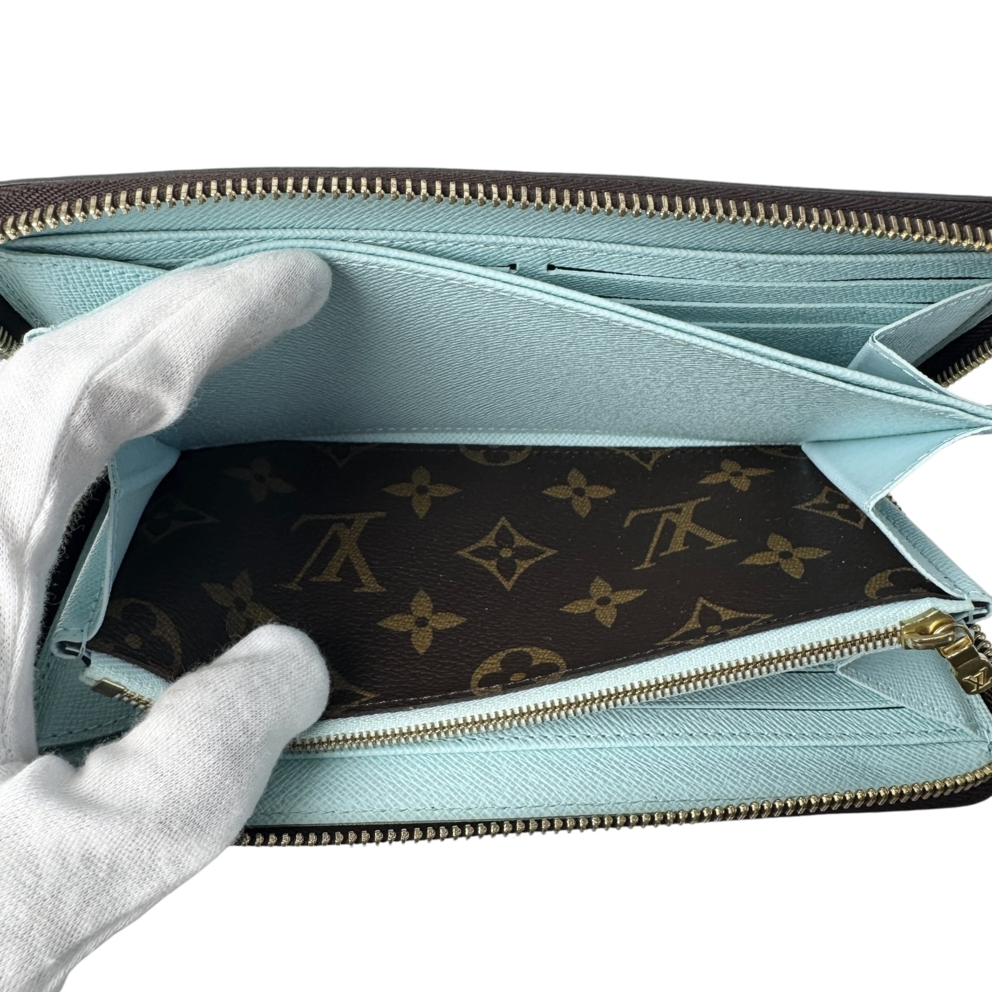 Louis Vuitton Brown Leather Long Wallet (Bi-Fold) (Pre-Owned)