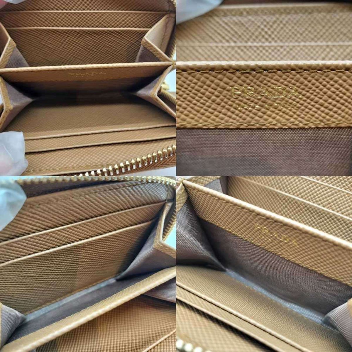 Prada Brown Leather Coin Purse/Coin Case (Pre-Owned)