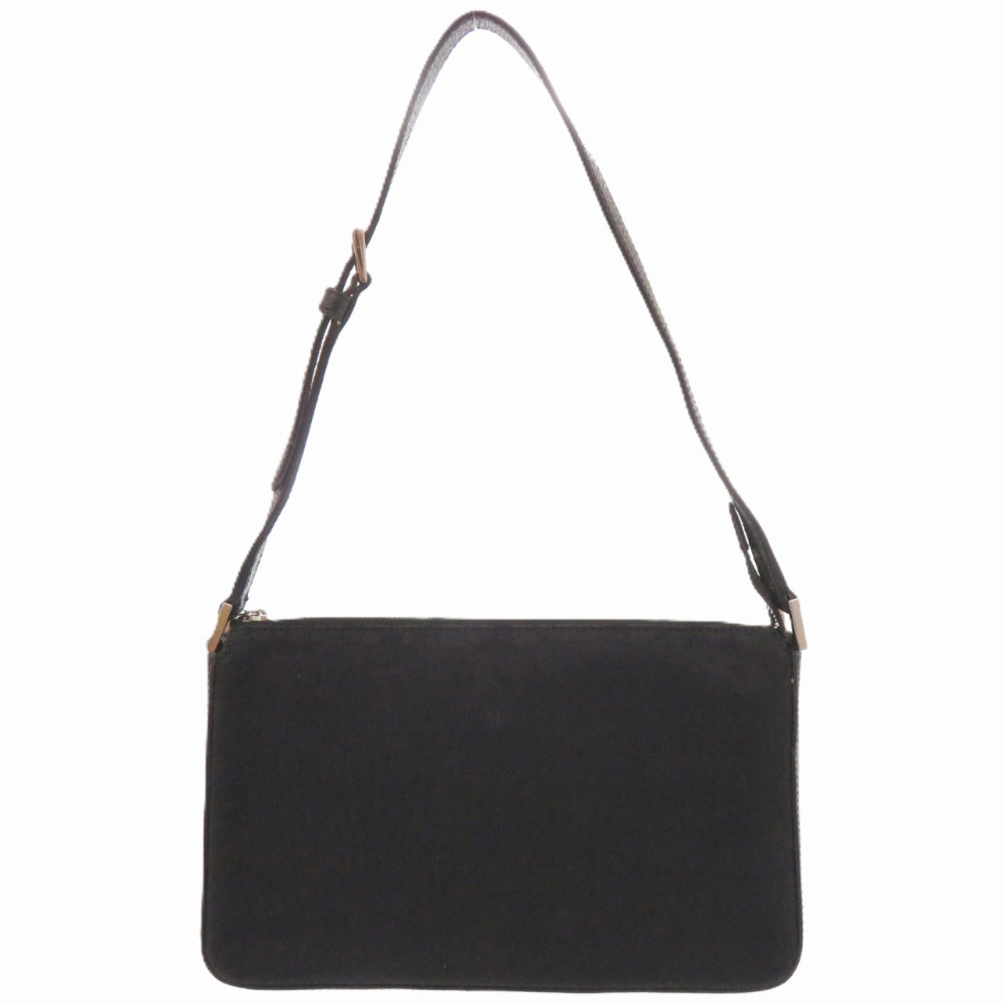 Bvlgari Black Canvas Leather Shoulder Bag (Pre-Owned)
