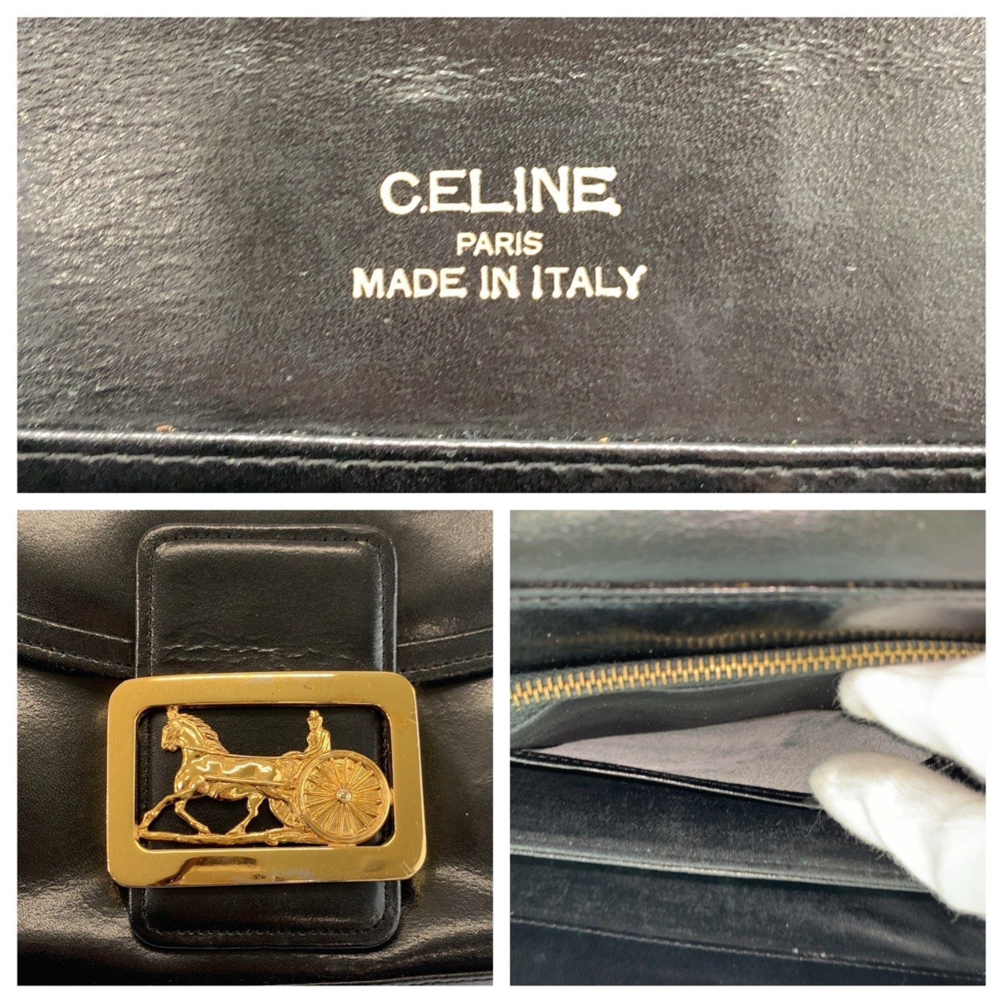 Celine Black Leather Shoulder Bag (Pre-Owned)