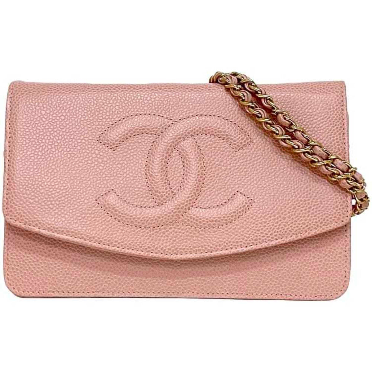 Chanel Pink Caviar Leather Shoulder Bag (Pre-Owned)