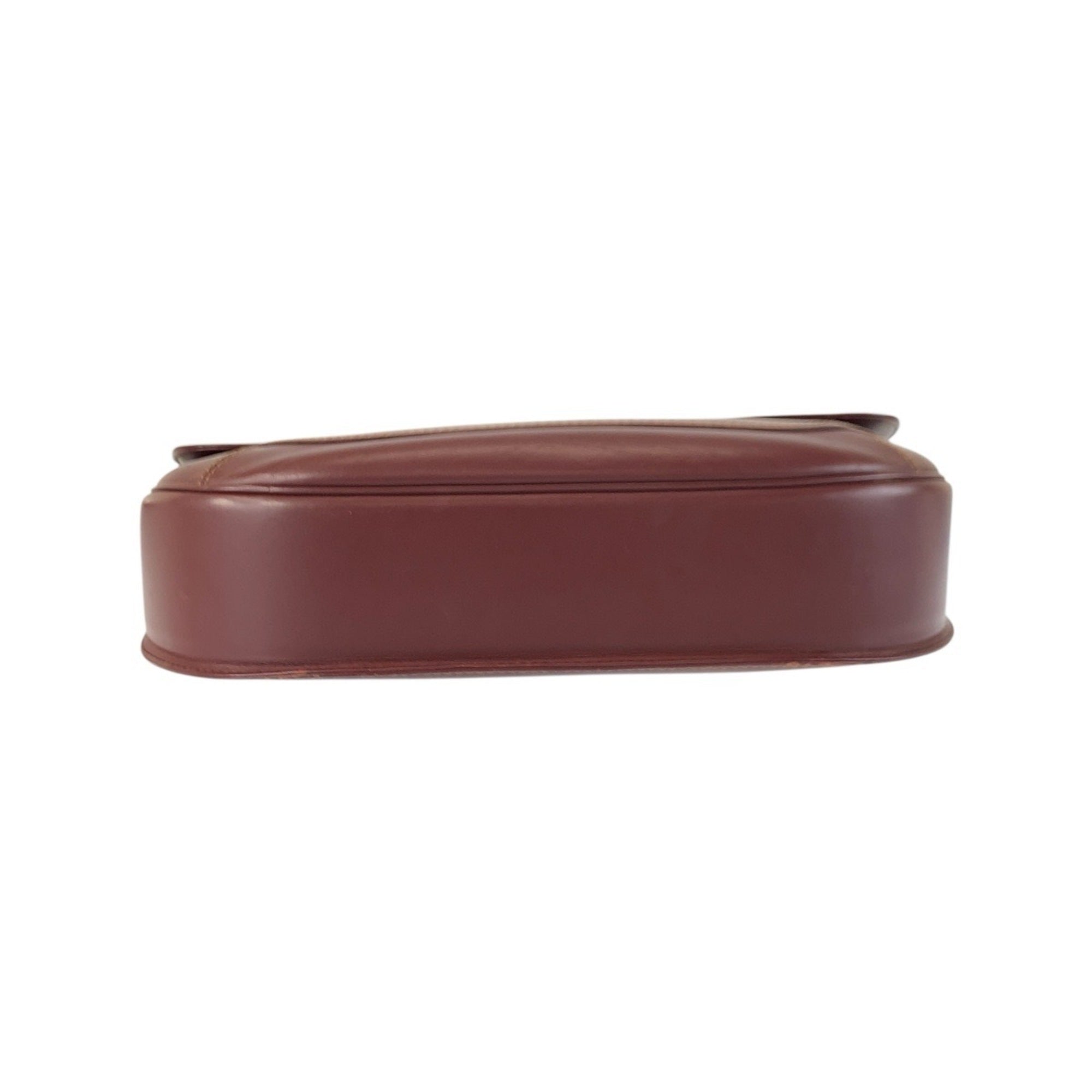 Cartier Bordeaux Leather Pochette Shoulder Bag (Pre-Owned)