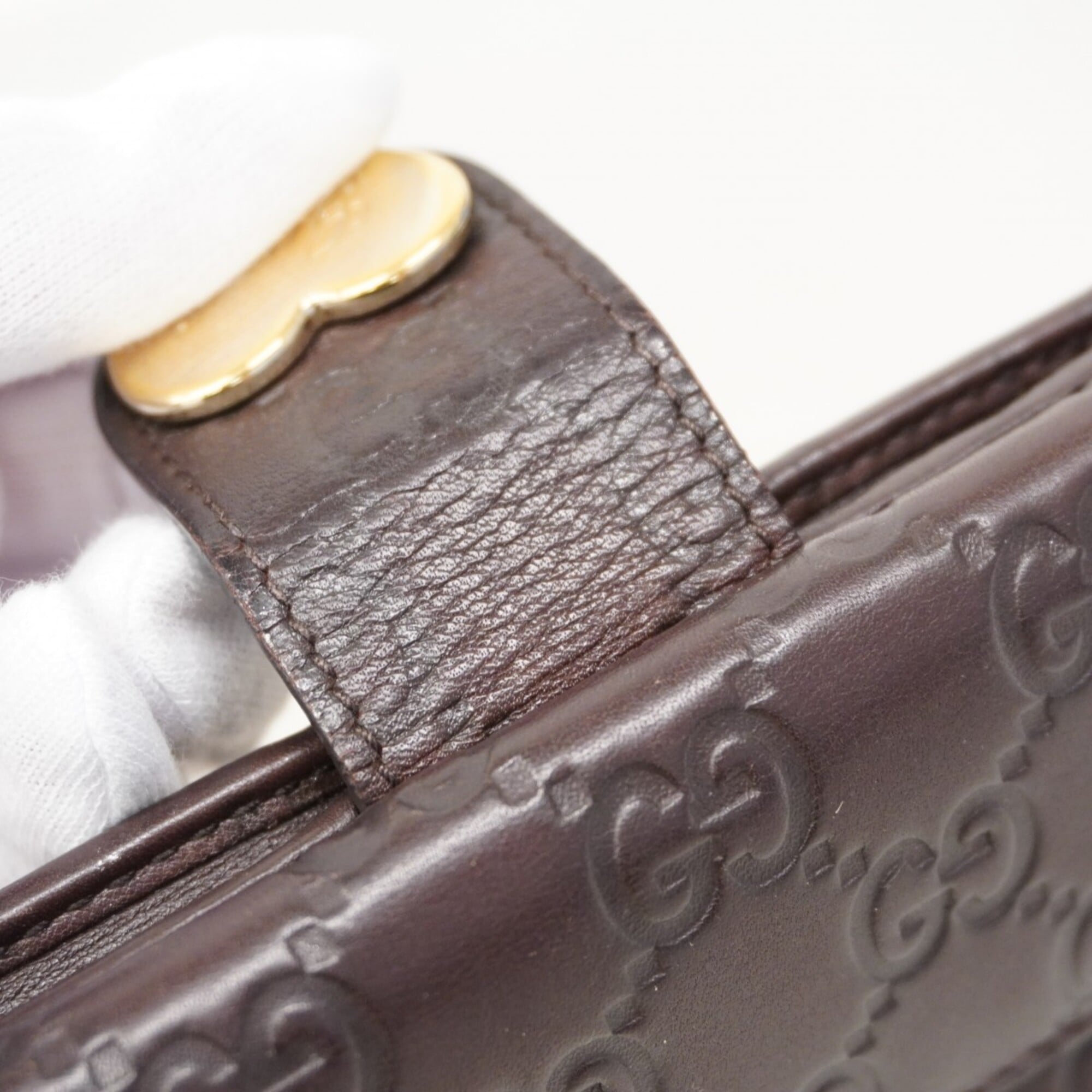 Gucci Brown Leather Long Wallet (Bi-Fold) (Pre-Owned)