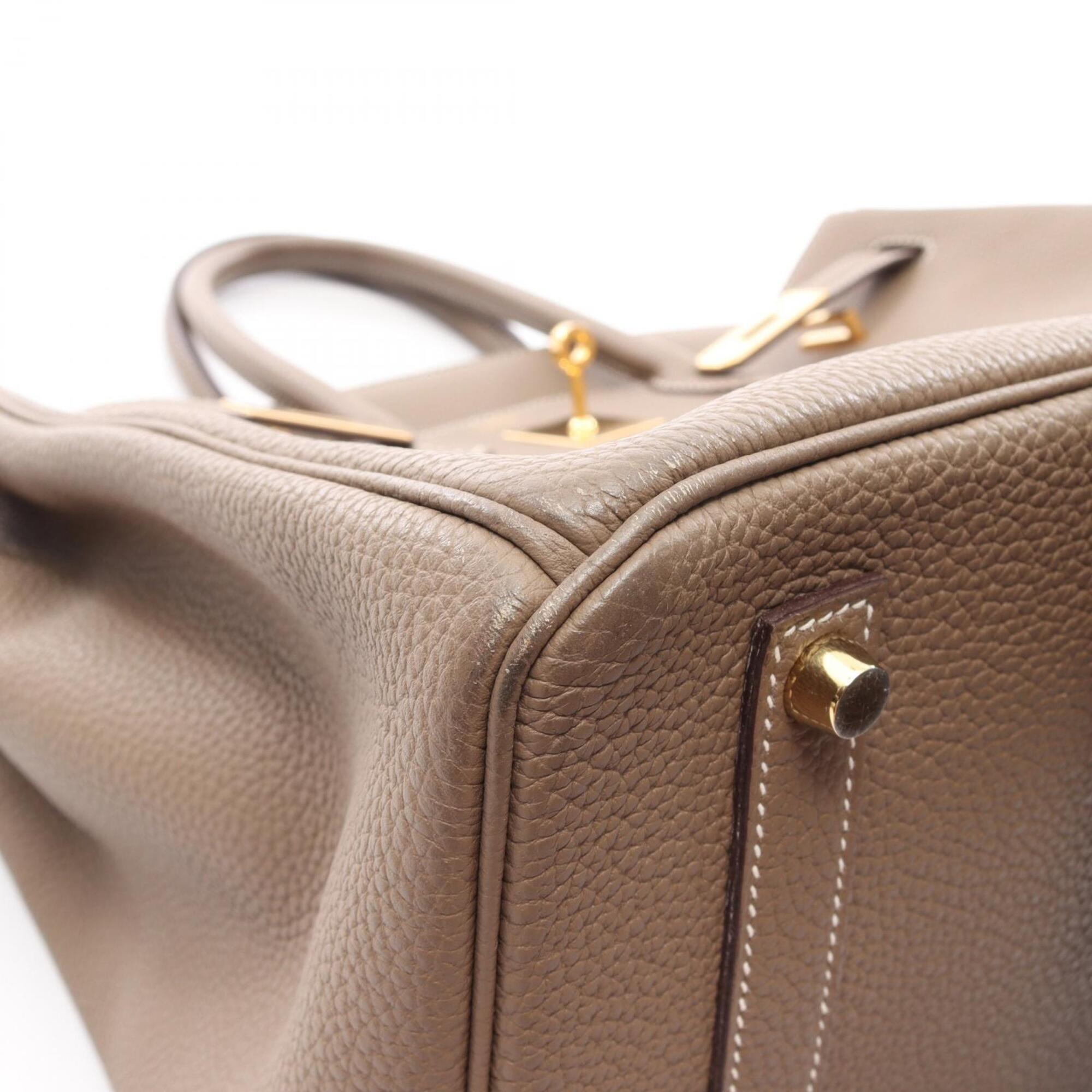 Hermes Gray Togo Leather Handbag (Pre-Owned)