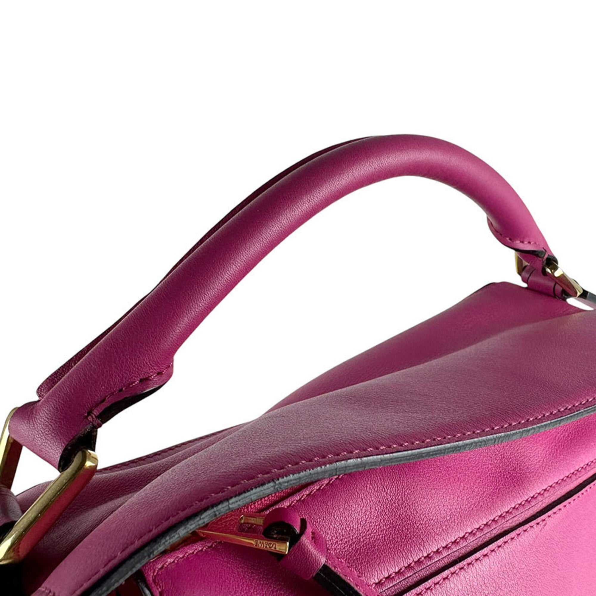 Loewe Pink Leather Handbag Shoulder Bag (Pre-Owned)