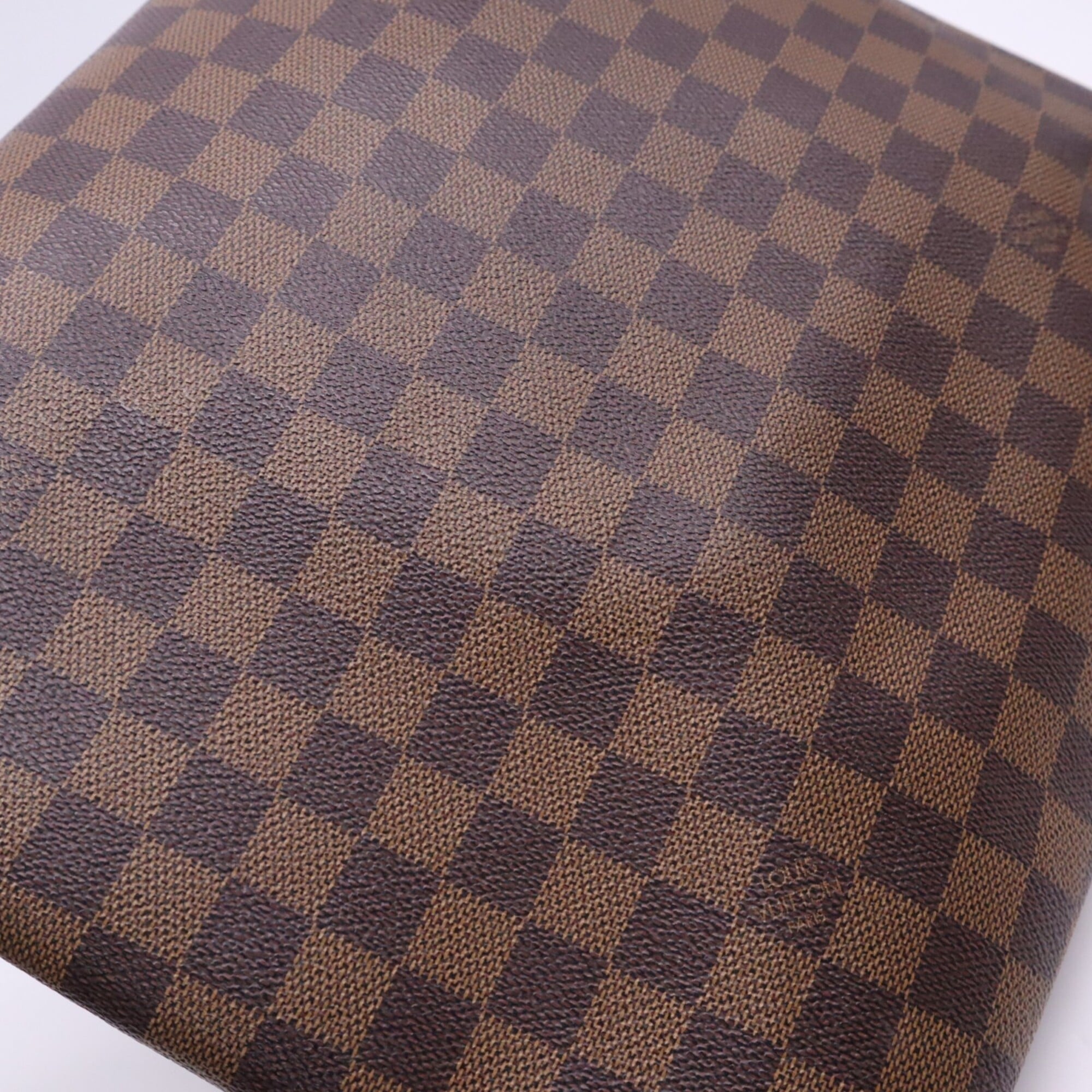 Louis Vuitton Damier Beige Brown Coated Canvas Leather Handbag (Pre-Owned)
