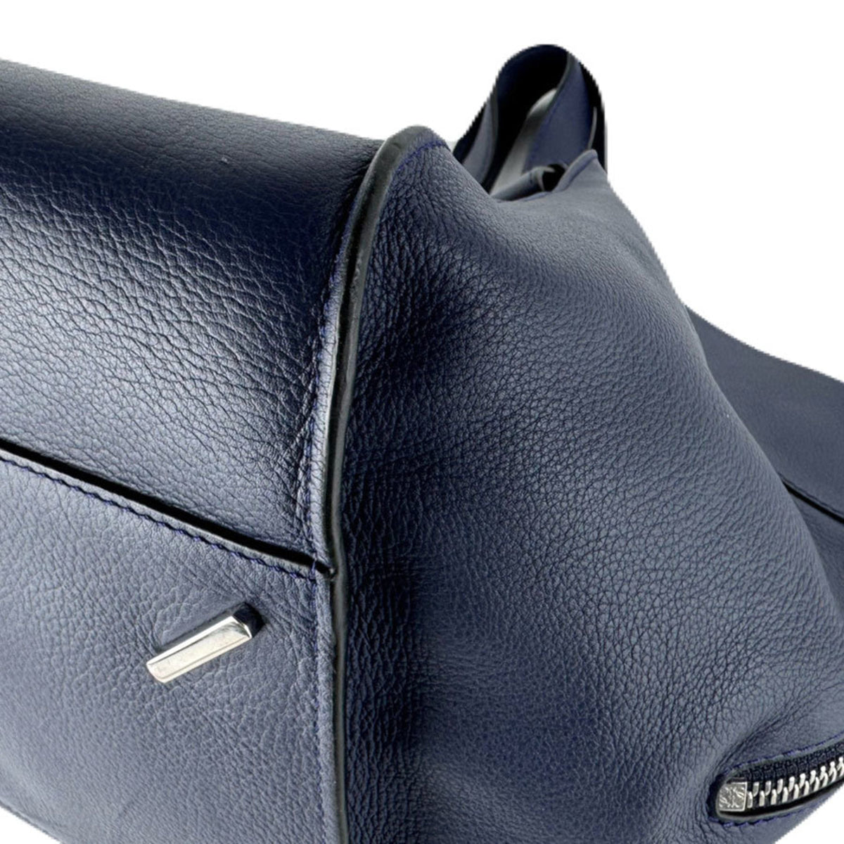 Loewe Navy Leather Handbag Shoulder Bag (Pre-Owned)