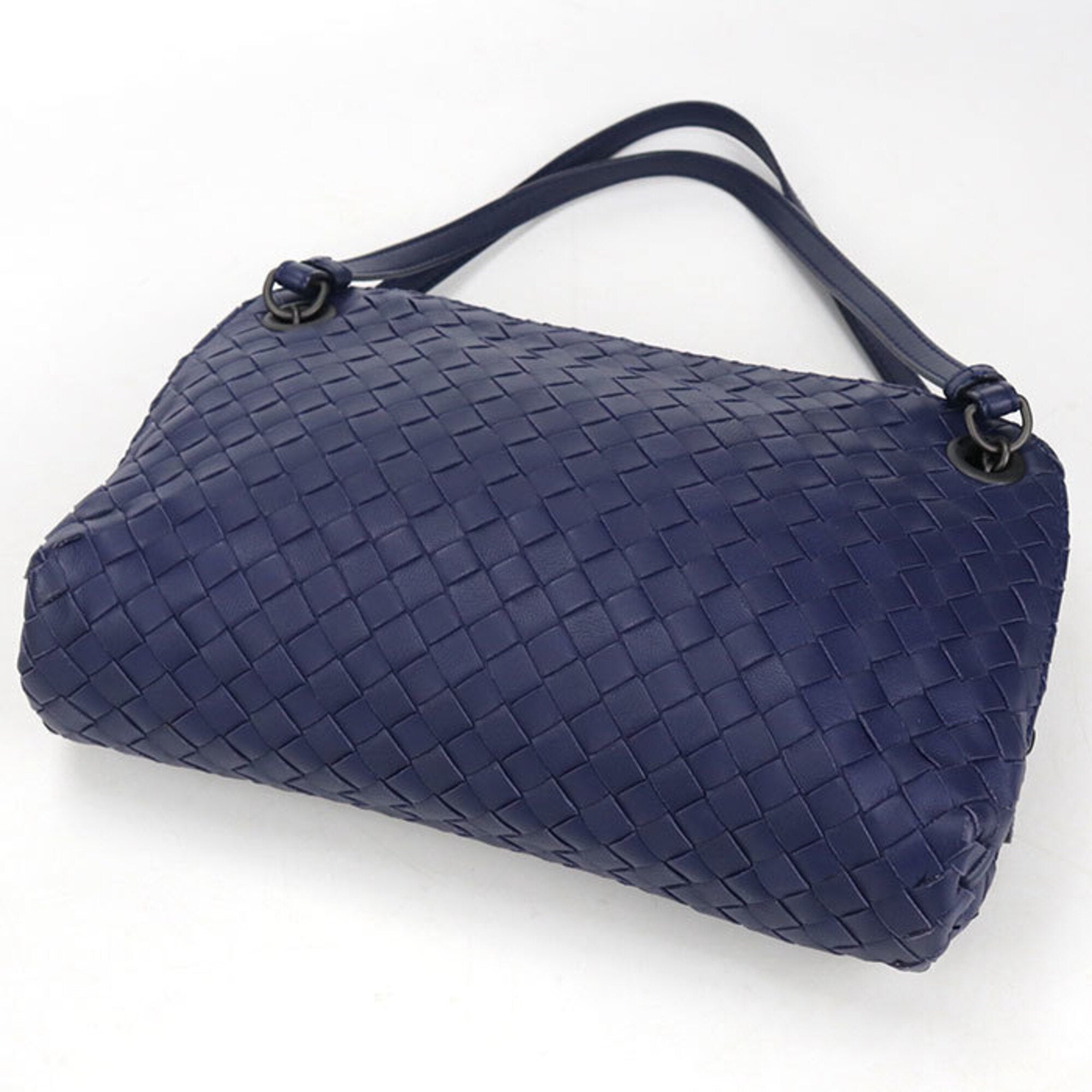 Bottega Veneta Blue Leather Handbag (Pre-Owned)