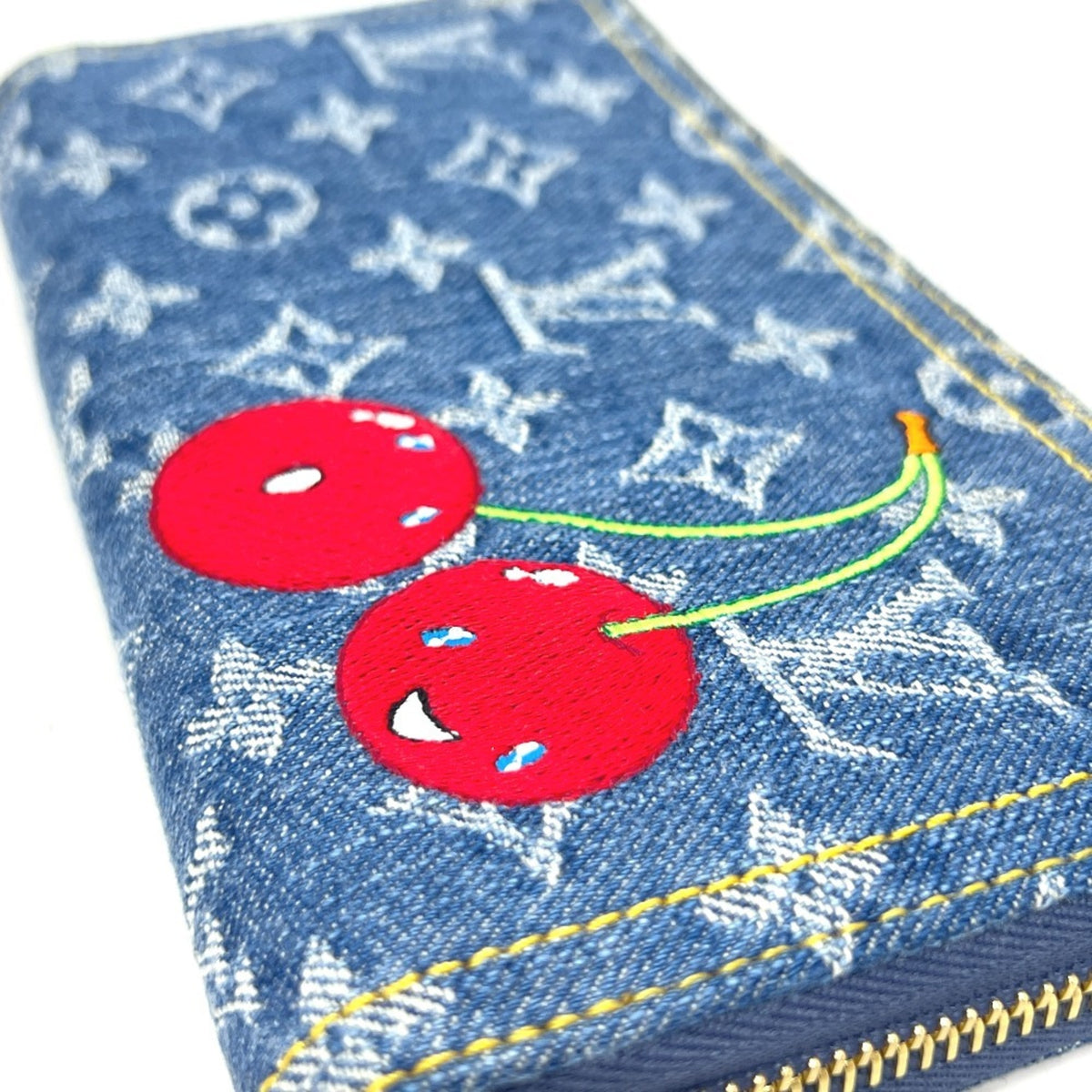 Louis Vuitton Monogram Denim Blue Monogram Denim Long Wallet (Bi-Fold) (Pre-Owned)