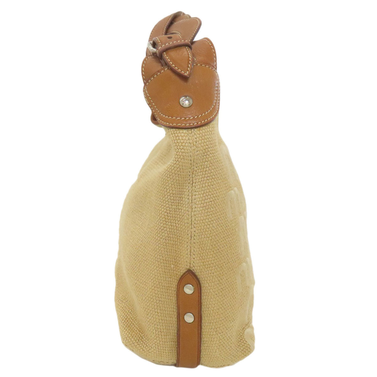 Miu Miu Brown Canvas Shoulder Bag (Pre-Owned)