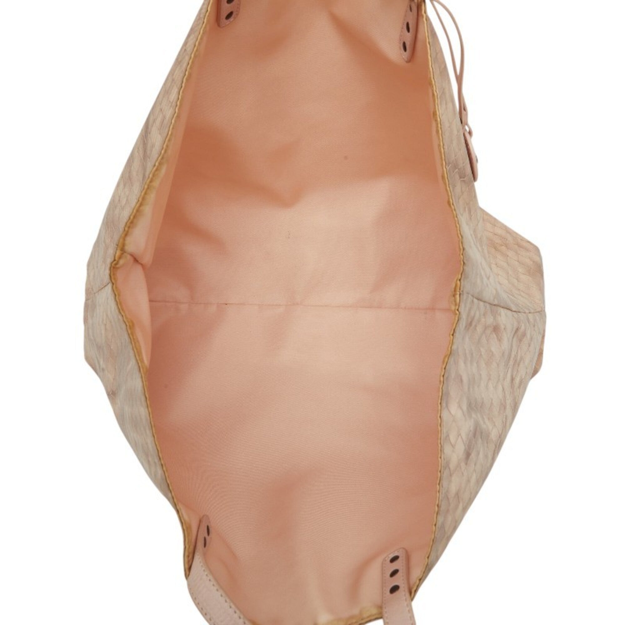 Bottega Veneta Pink Nylon Leather Shoulder Bag Tote Bag (Pre-Owned)