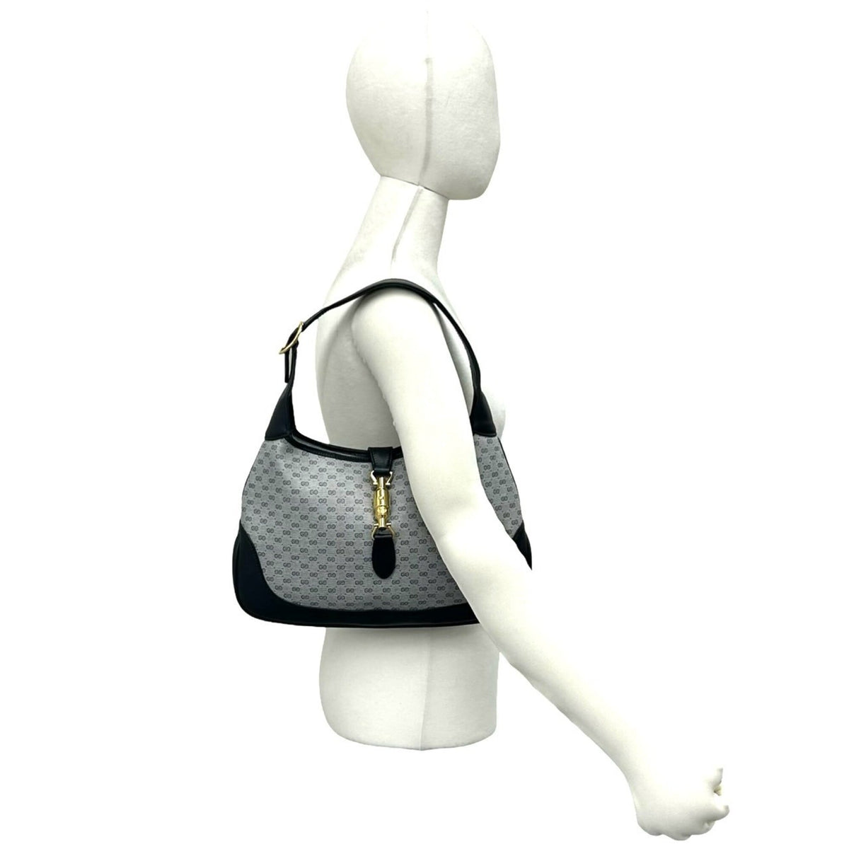Gucci Navy Pvc Leather Handbag Shoulder Bag (Pre-Owned)