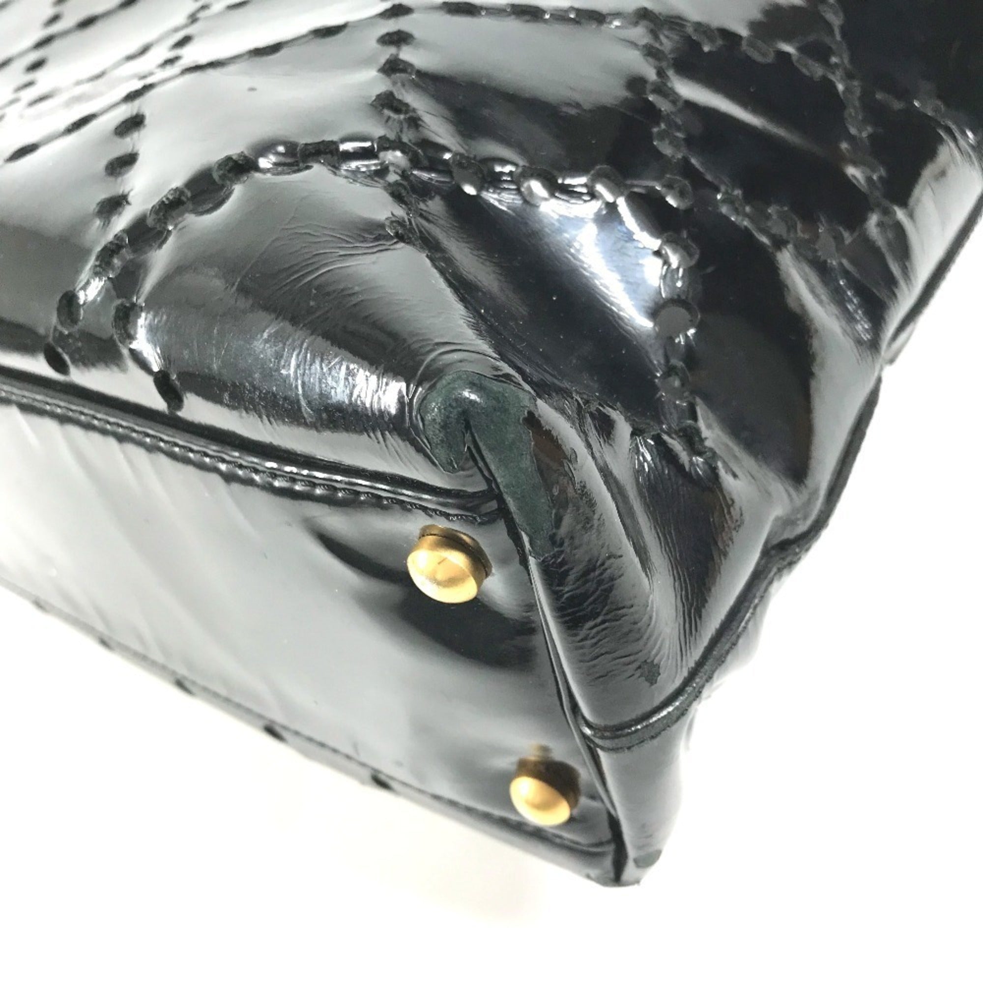 Chanel Black Leather Shoulder Bag Tote Bag (Pre-Owned)