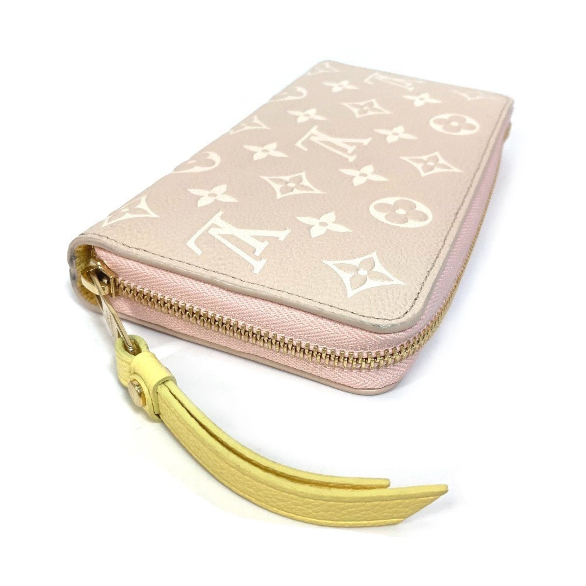 Louis Vuitton Monogram Empreinte Beige Pink Monogram Empreinte Long Wallet (Bi-Fold) (Pre-Owned)