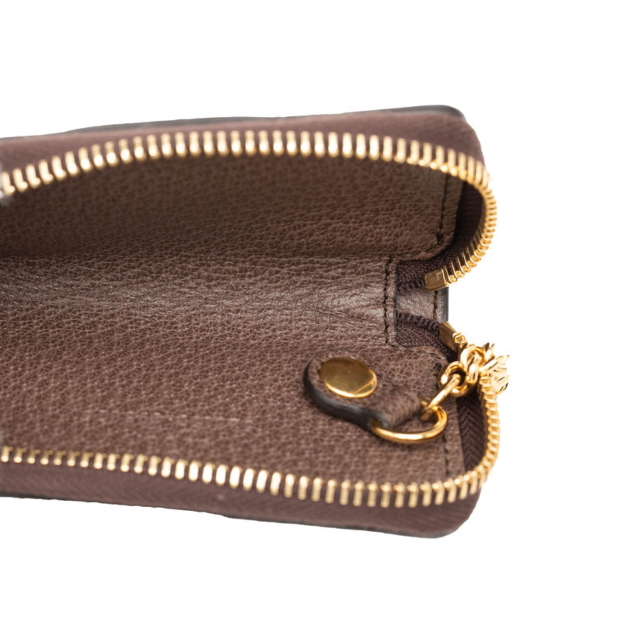 Gucci Beige Brown Pvc Leather Coin Purse/Coin Case (Pre-Owned)