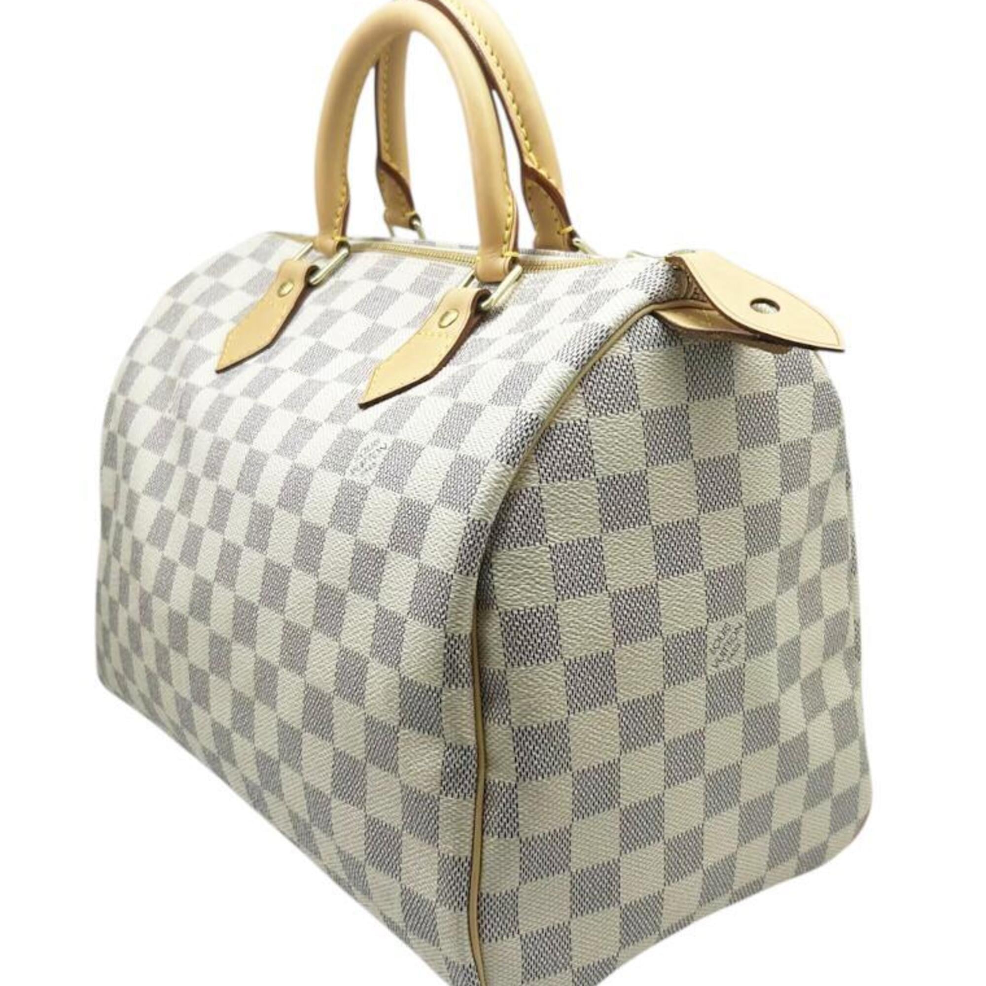 Louis Vuitton White Damier Azur Handbag (Pre-Owned)