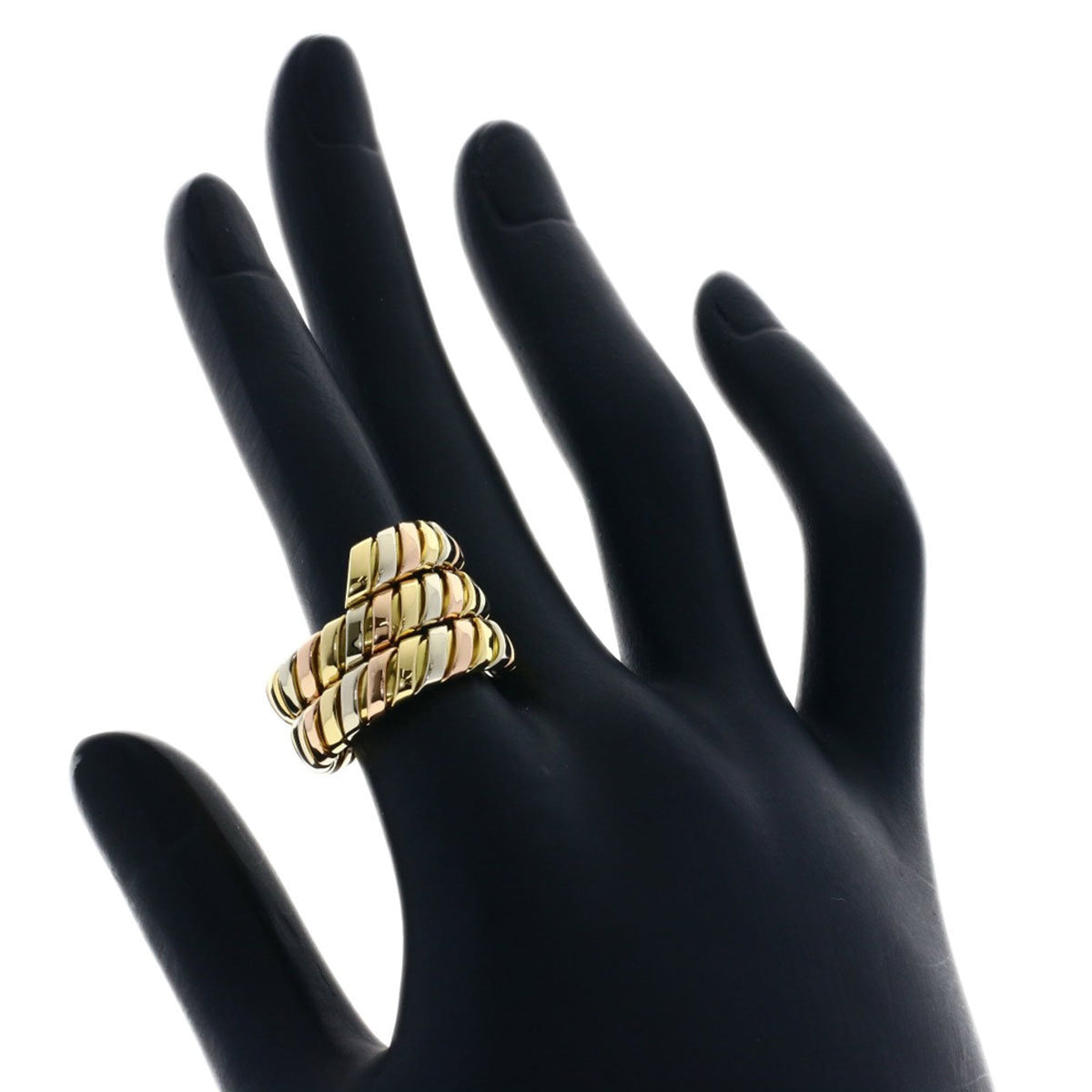 Bvlgari Yellow Gold (18K) Pink Gold (18K) White Gold (18K) Band Ring (Pre-Owned)