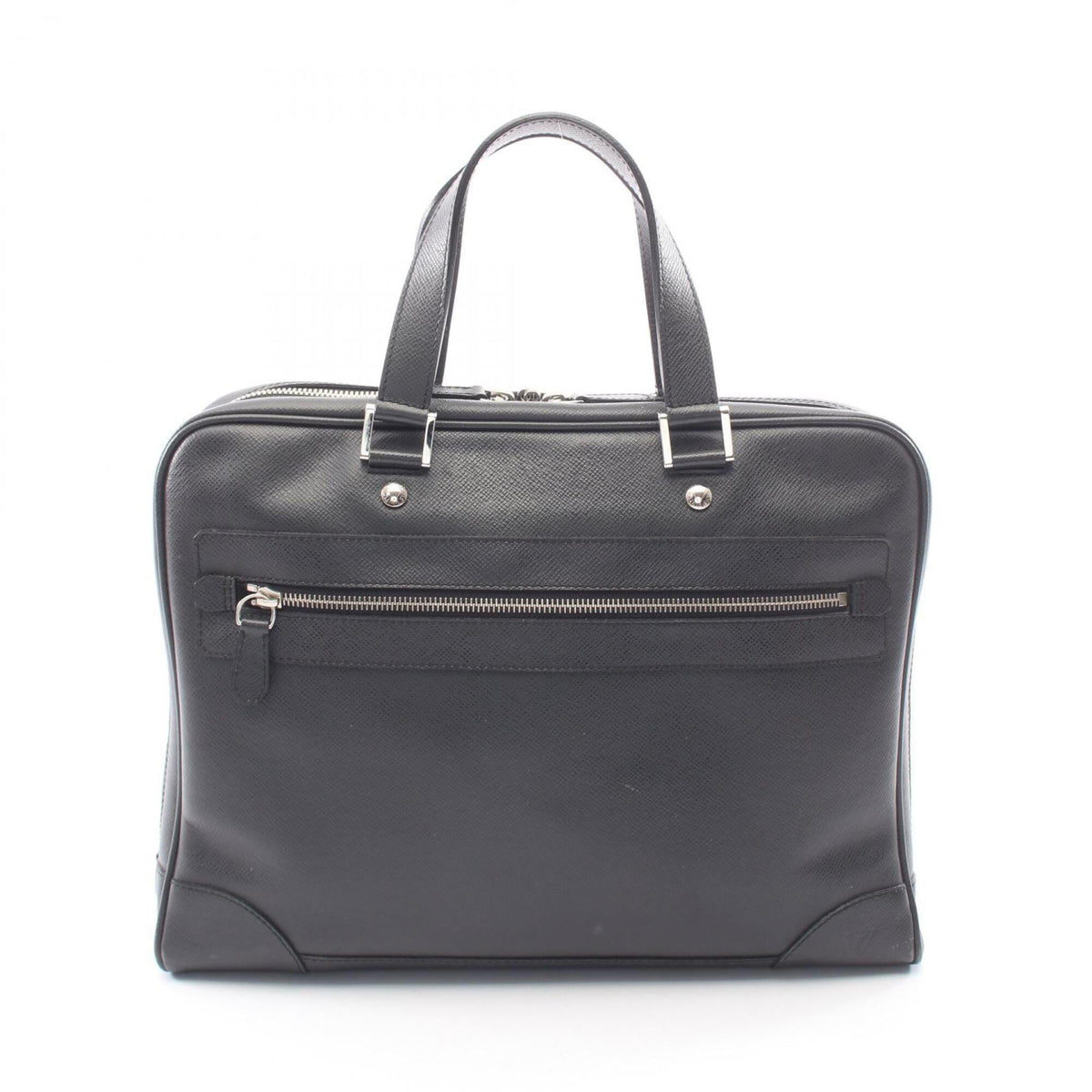 Louis Vuitton Black Leather Briefcase Handbag (Pre-Owned)