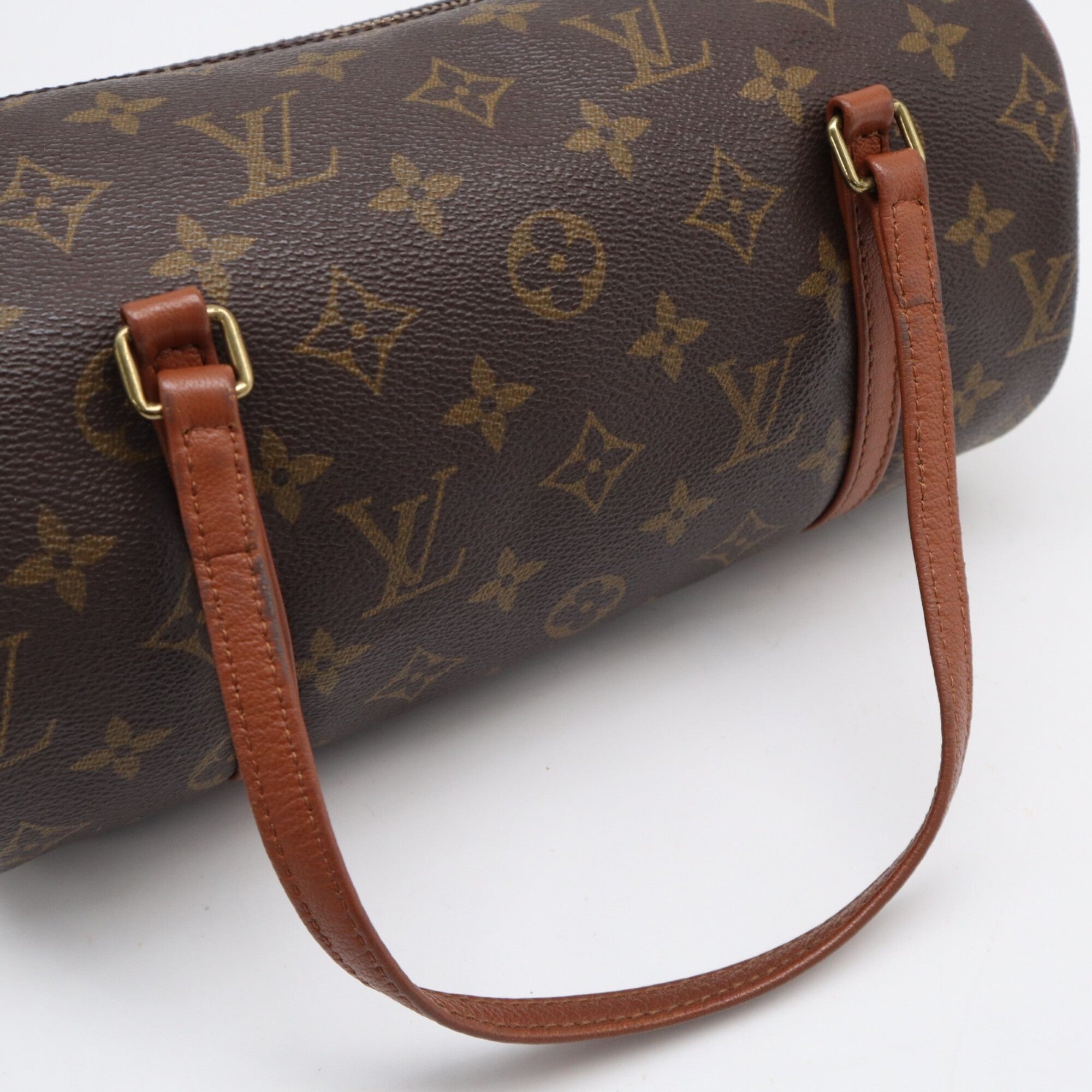 Louis Vuitton Monogram Brown Coated Canvas Leather Handbag (Pre-Owned)
