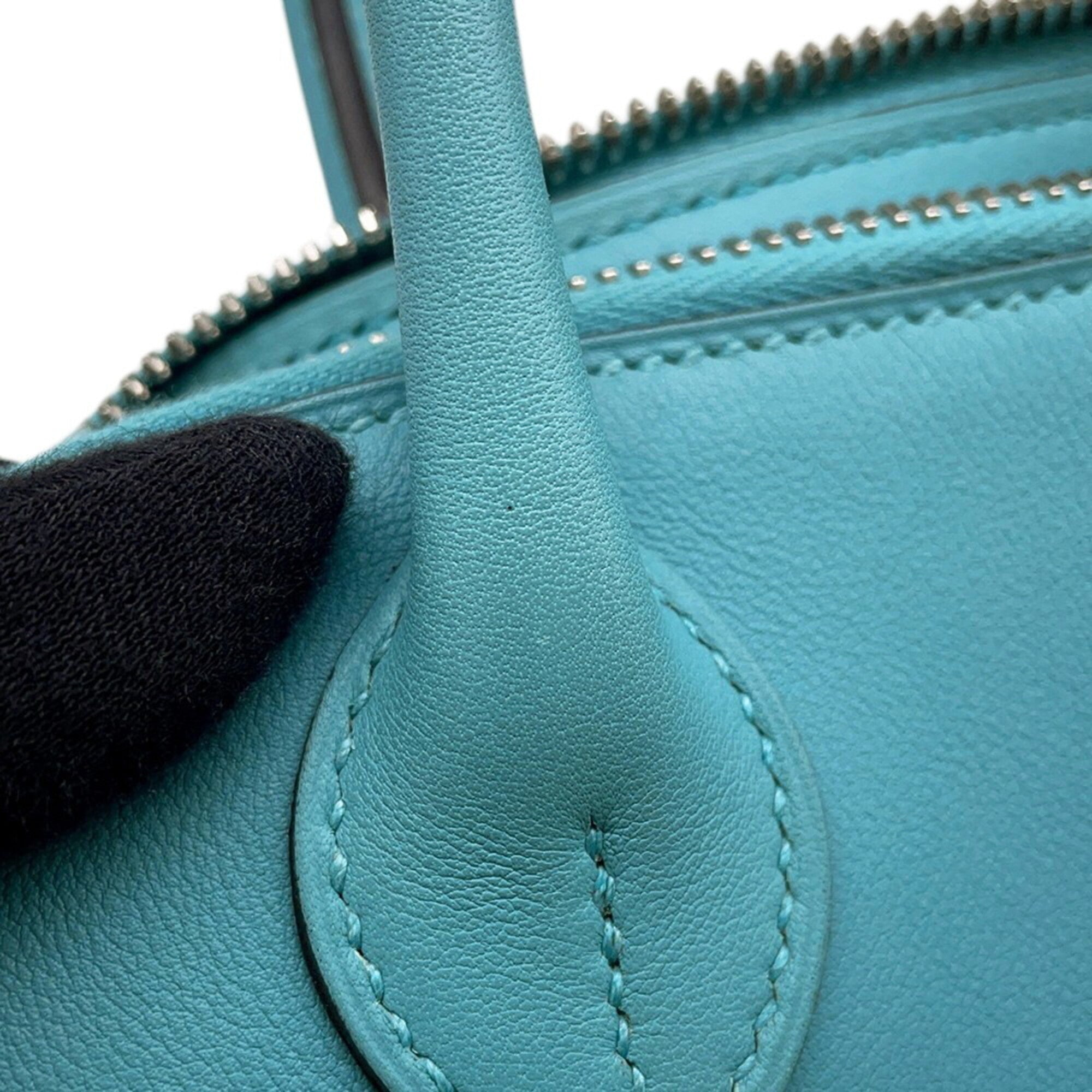 Hermes Blue Swift Leather Handbag (Pre-Owned)