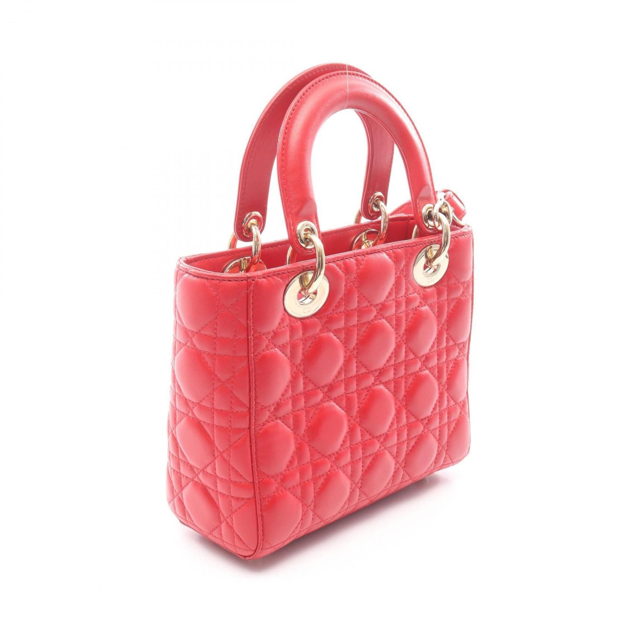 Christian Dior Red Color Leather Handbag (Pre-Owned)