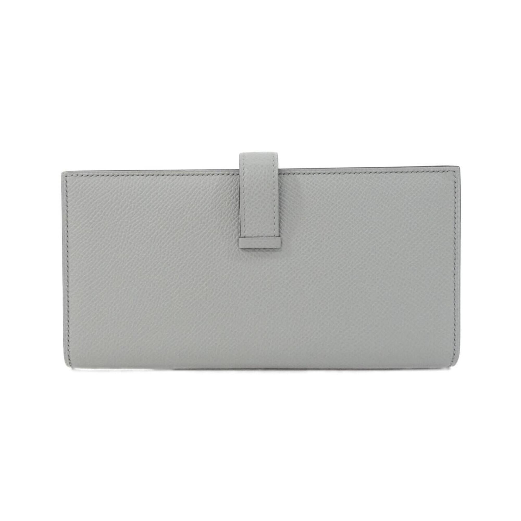 Hermes Blue Gray Epsom Leather Long Wallet (Bi-Fold) (Pre-Owned)