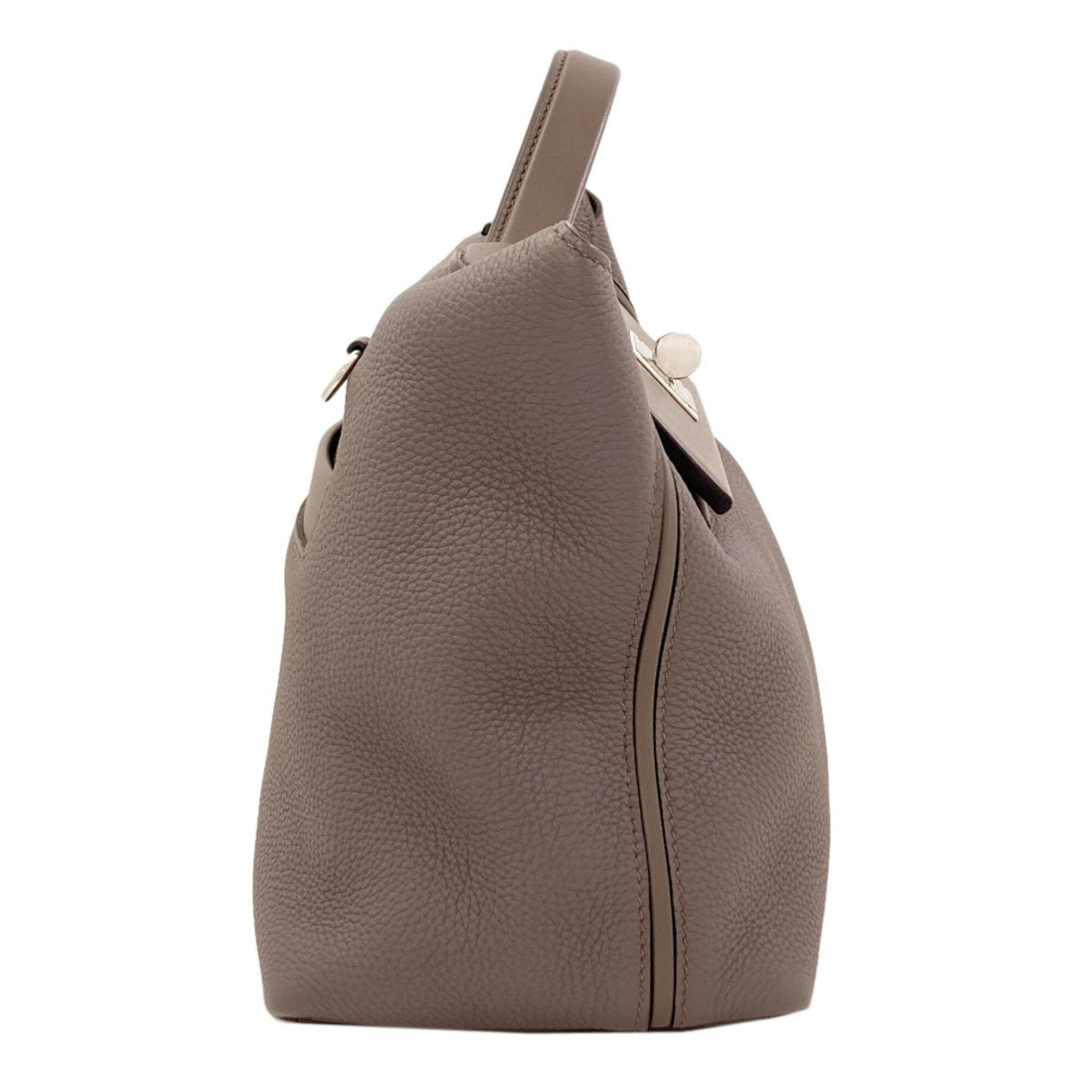 Hermes Etain Togo Leather Handbag (Pre-Owned)