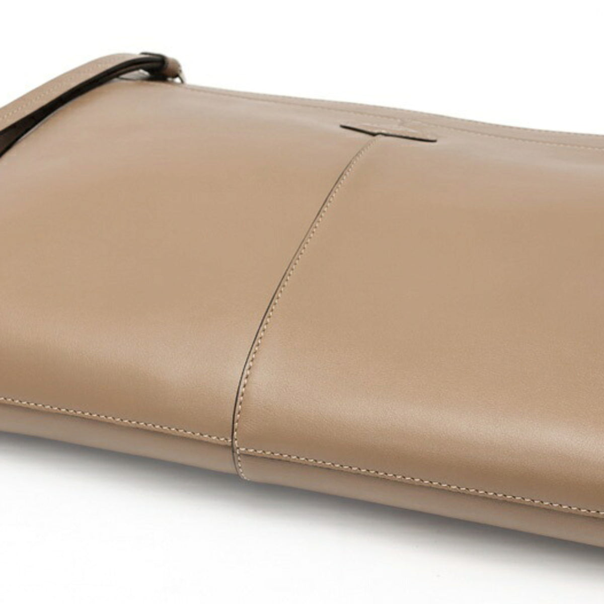 Tod's Beige Leather Clutch Bag Pouch (Pre-Owned)