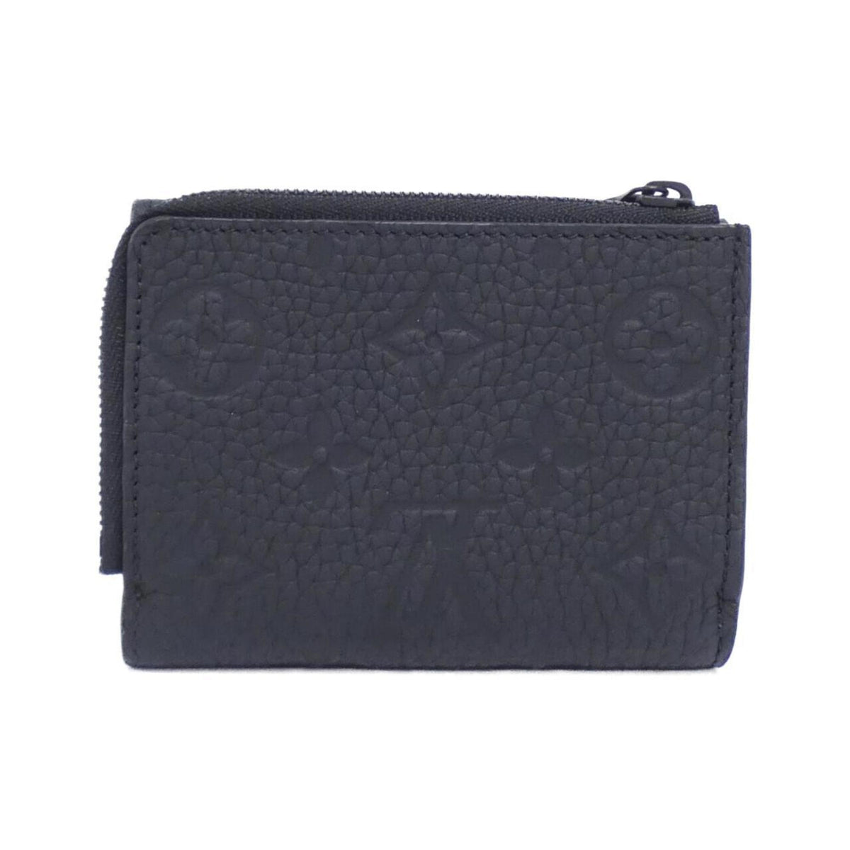 Louis Vuitton Black Leather Wallet (Tri-Fold) (Pre-Owned)