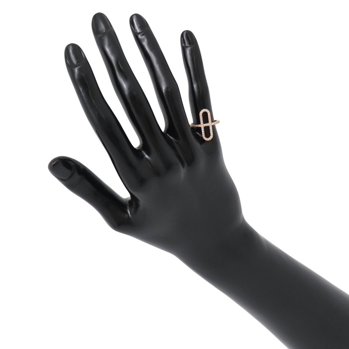 Hermes Chaine D'ancre Pink Gold (18K) Band Ring (Pre-Owned)