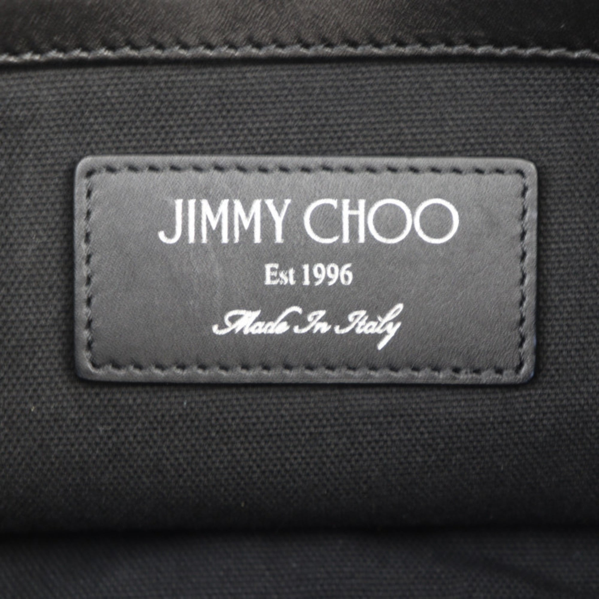 Jimmy Choo Black Nylon Canvas Leather Backpack (Pre-Owned)