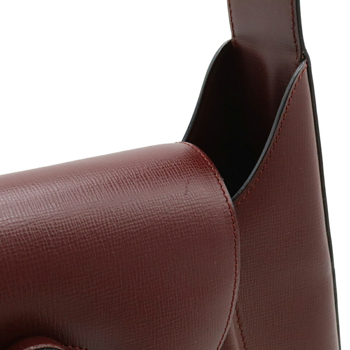 Cartier Bordeaux Leather Shoulder Bag (Pre-Owned)