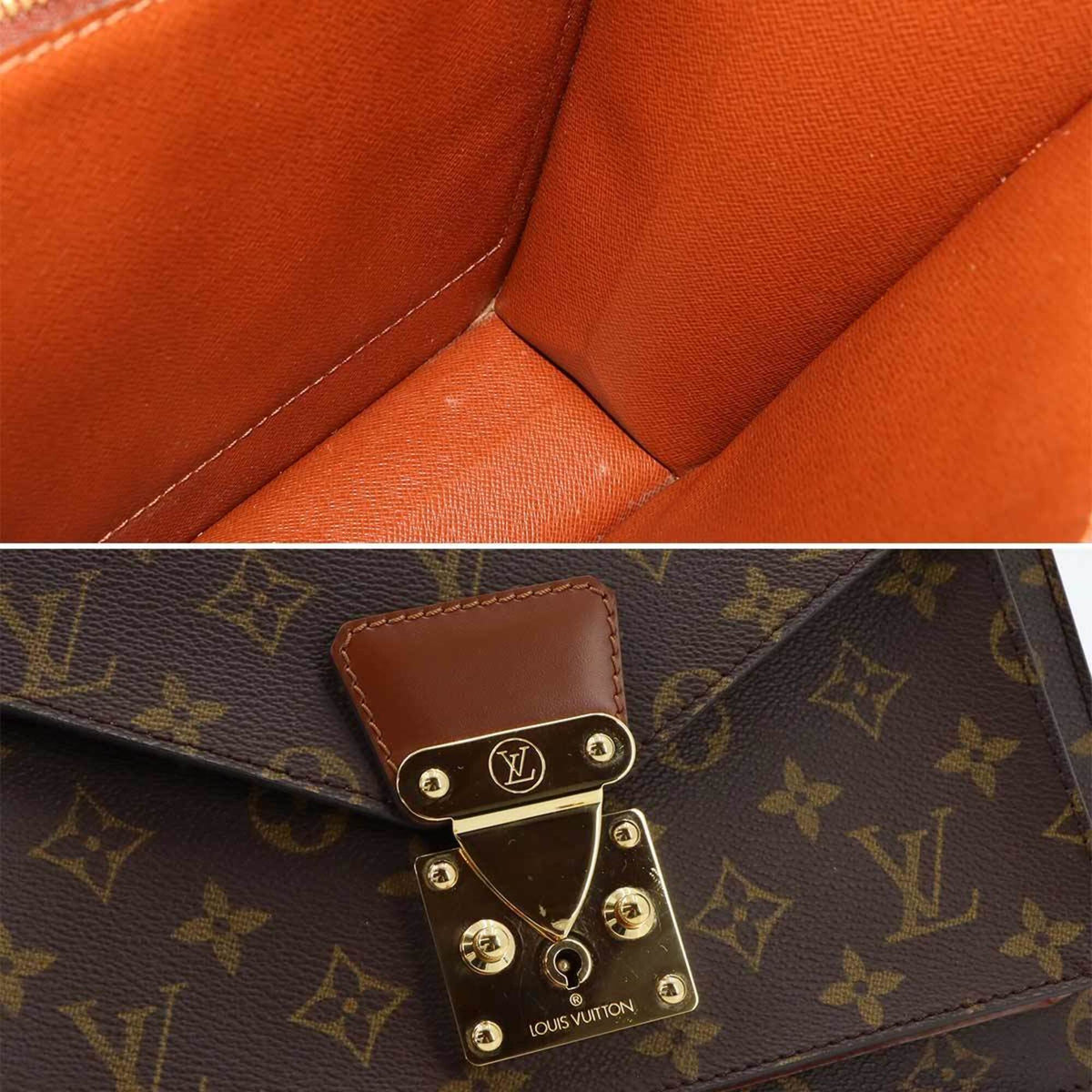 Louis Vuitton Brown Monogram Monogram Leather Handbag (Pre-Owned)