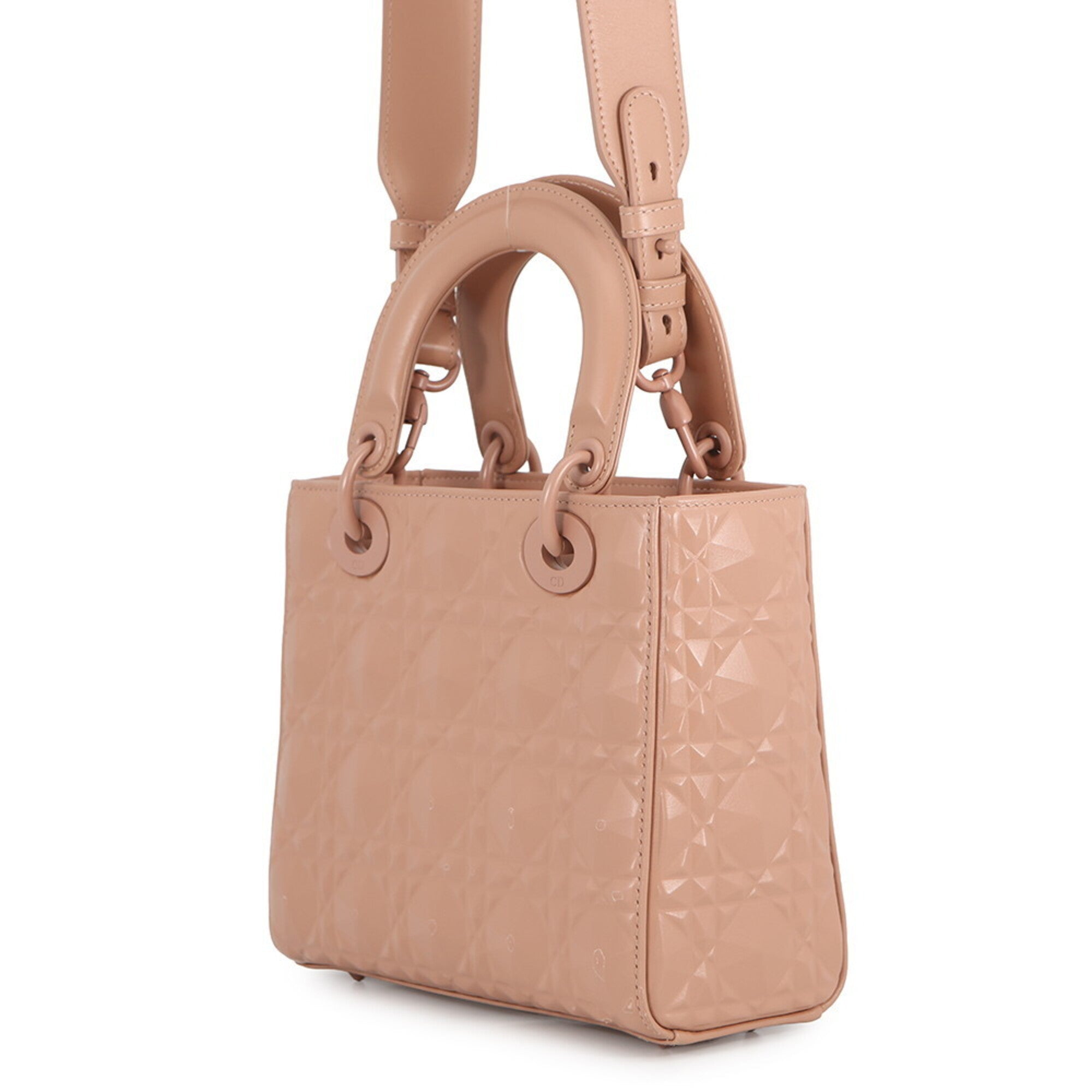 Christian Dior Lady Dior Pink Leather Handbag Shoulder Bag (Pre-Owned)
