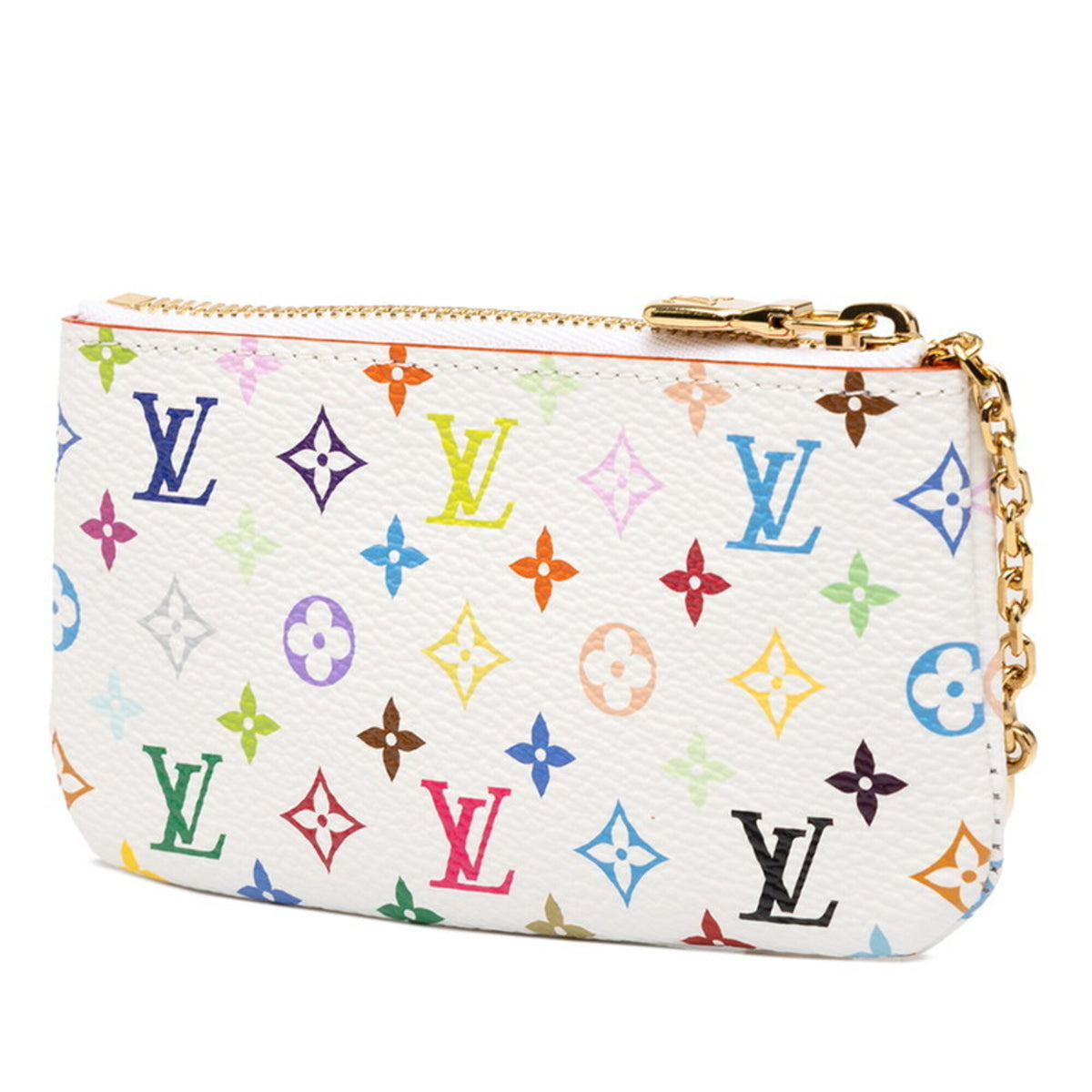 Louis Vuitton Multi-Color White Pvc Leather Handbag Pouch (Pre-Owned)