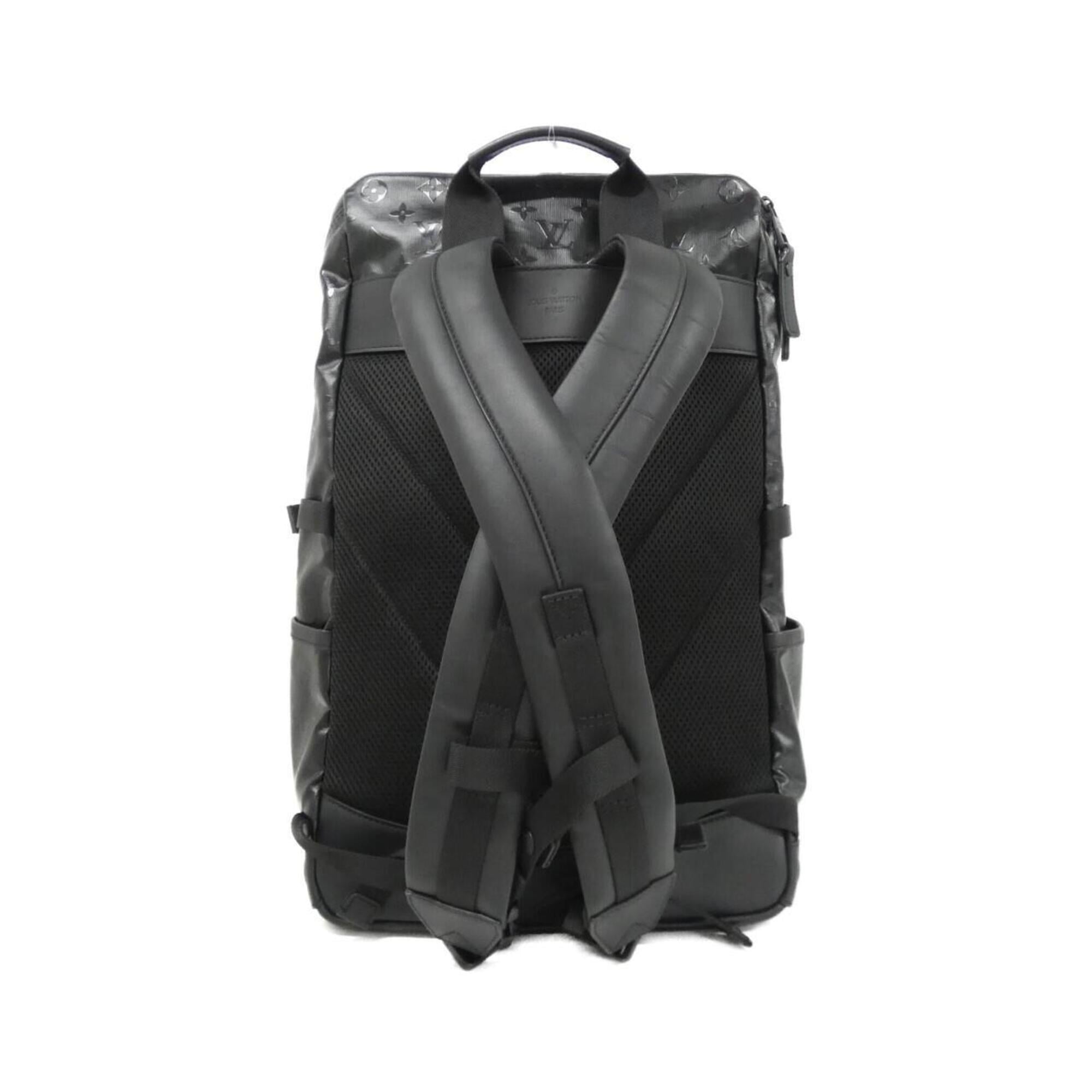 Louis Vuitton Monogram Black Coated Canvas Backpack (Pre-Owned)