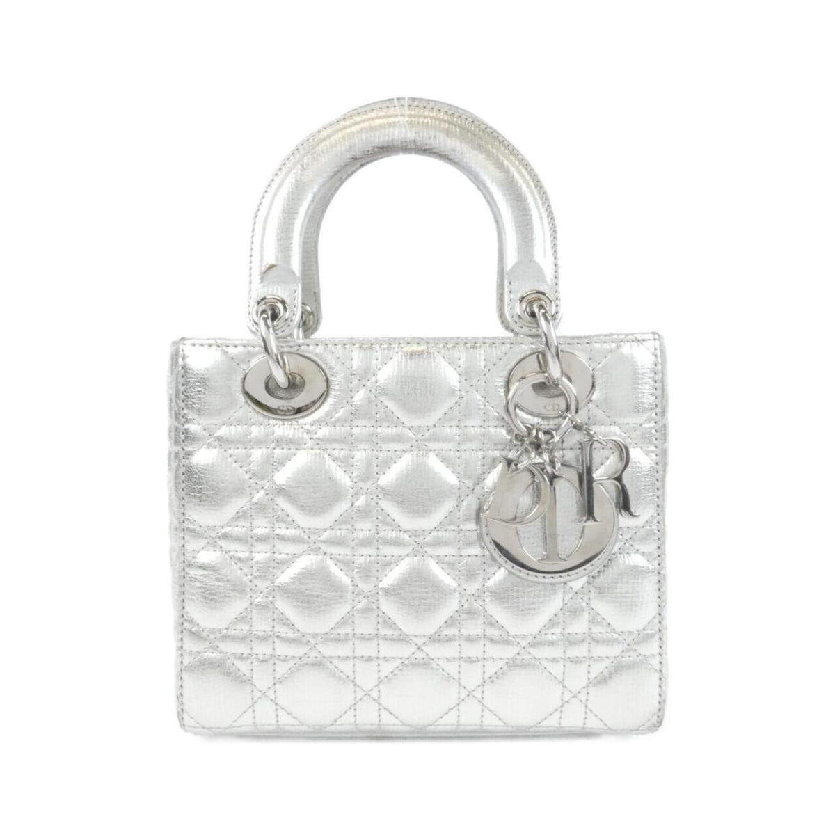 Christian Dior Silver Leather Handbag (Pre-Owned)