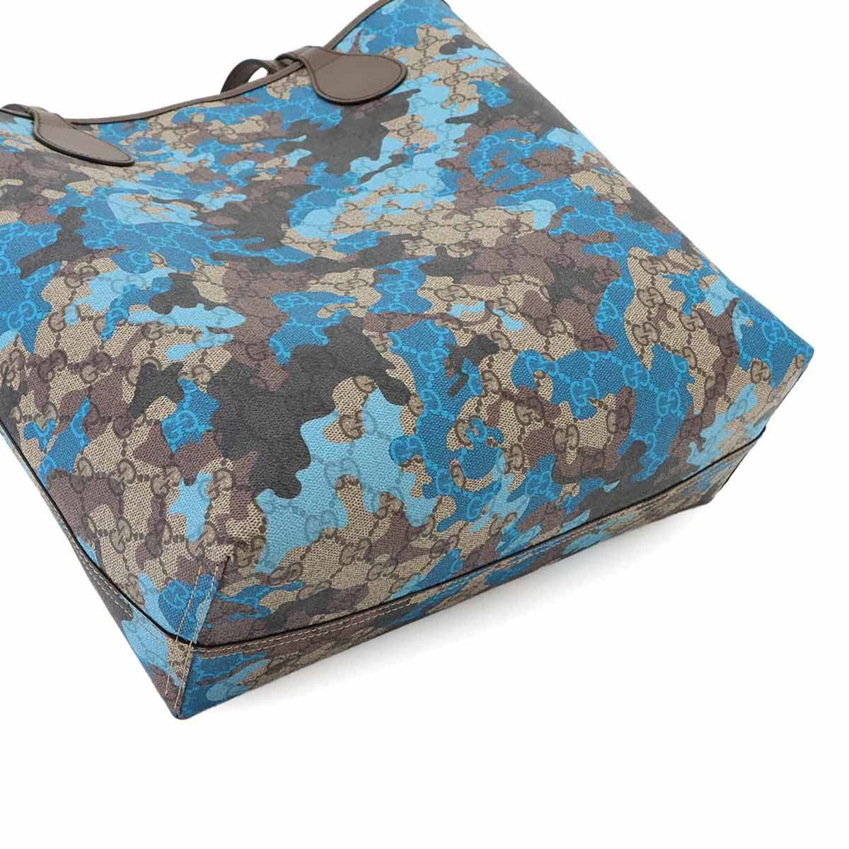 Gucci Beige Blue Gg Supreme Handbag Tote Bag (Pre-Owned)