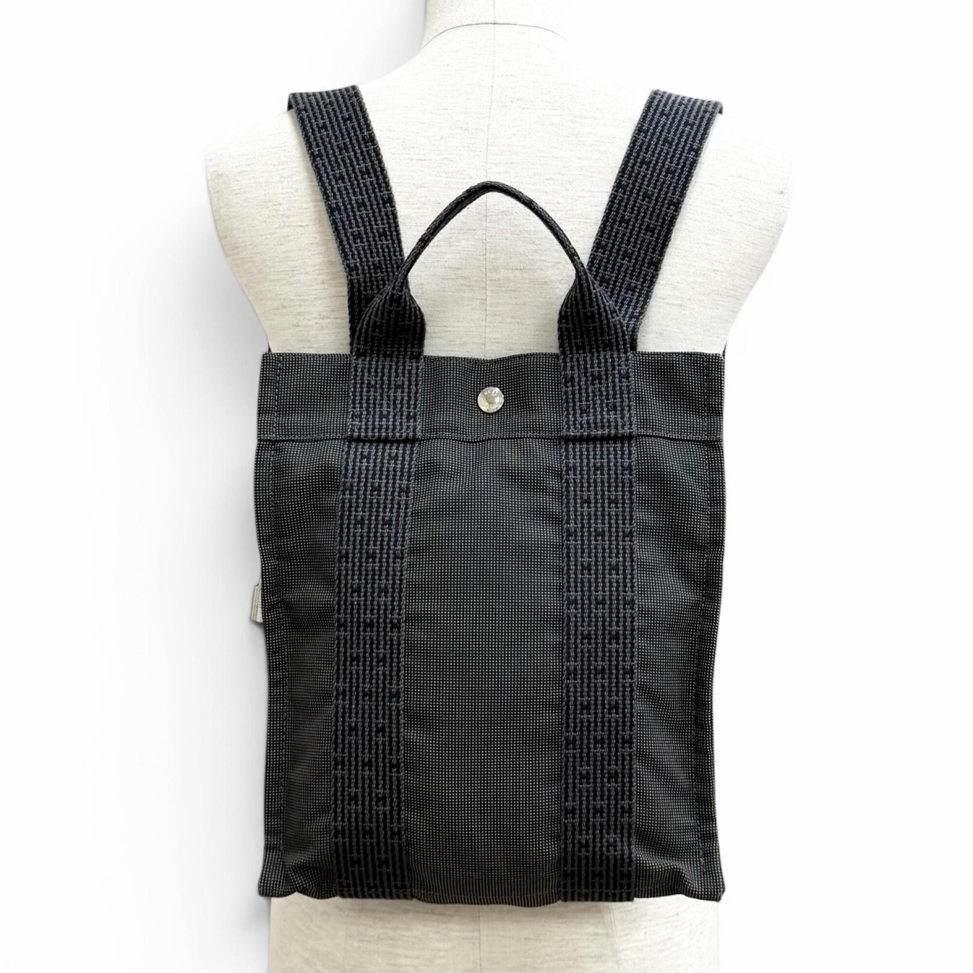 Hermes Gray Polyamide Polyester Backpack (Pre-Owned)