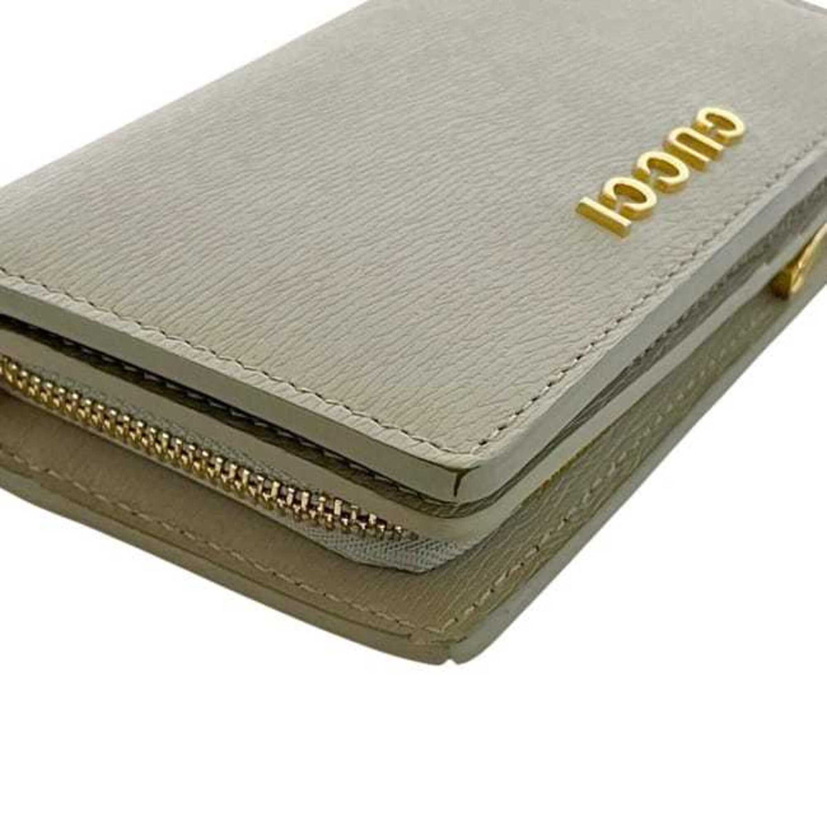Gucci Gray Leather Wallet (Bi-Fold) (Pre-Owned)