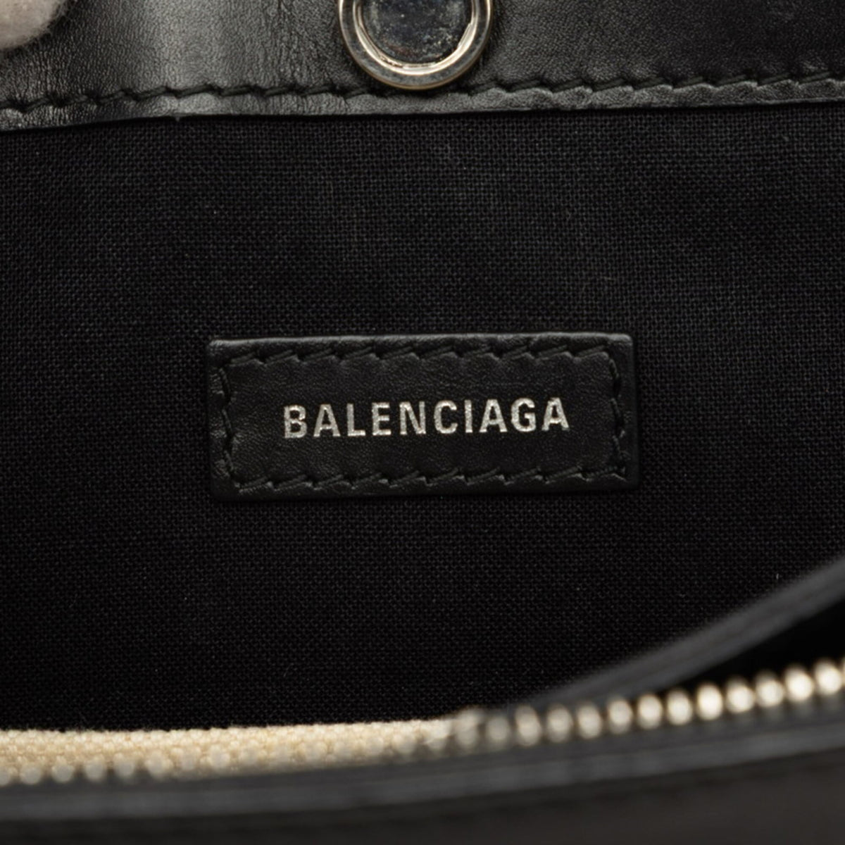 Balenciaga Black White Canvas Leather Shoulder Bag (Pre-Owned)