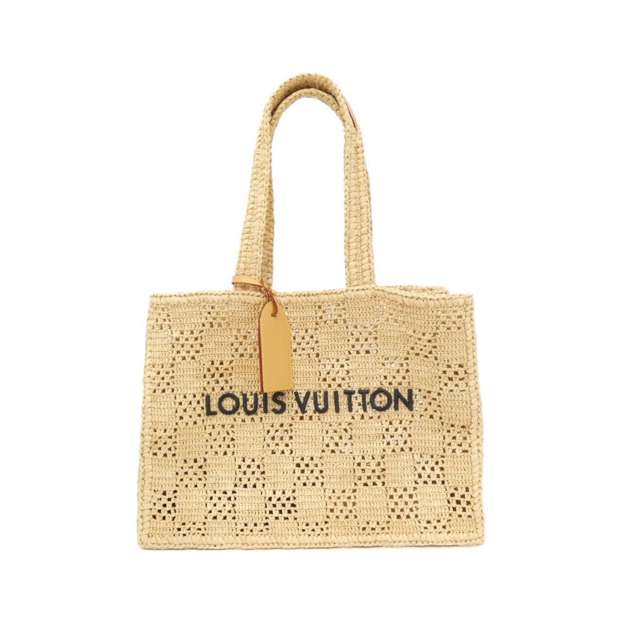 Louis Vuitton Beige Natural Raffia Handbag (Pre-Owned)