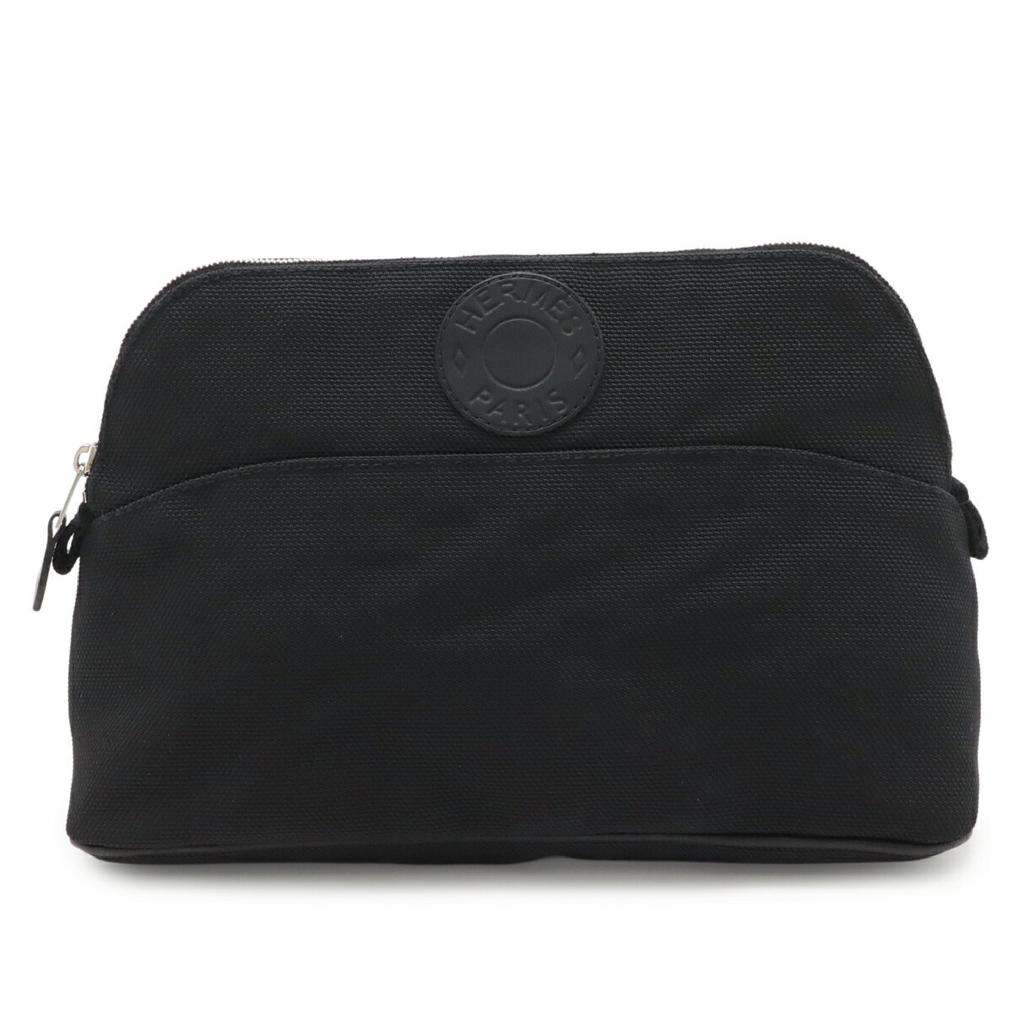 Hermes Sellier Black Nylon Canvas Pouch (Pre-Owned)
