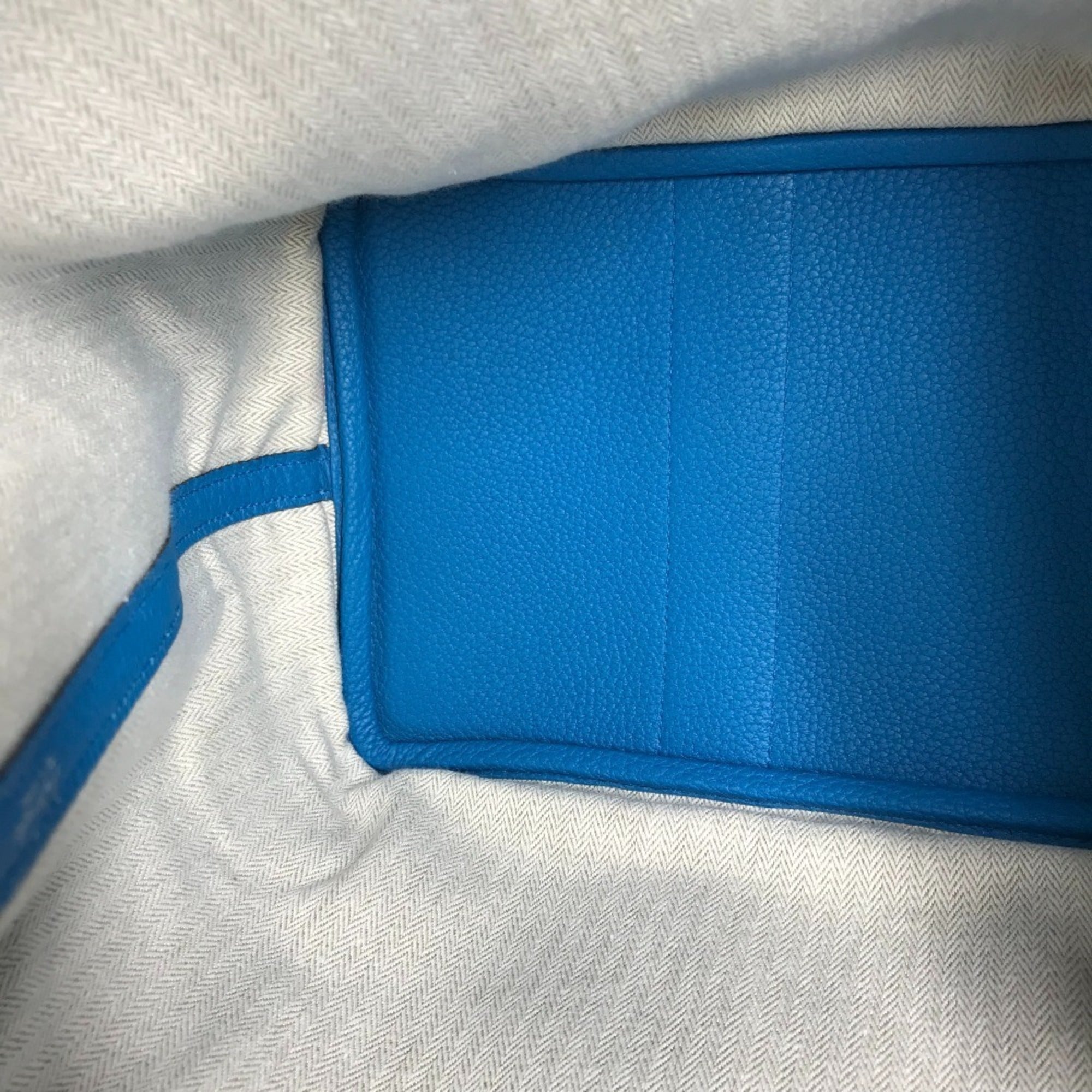 Hermes Bicolor Blue Negonda Leather Handbag Shoulder Bag Tote Bag (Pre-Owned)