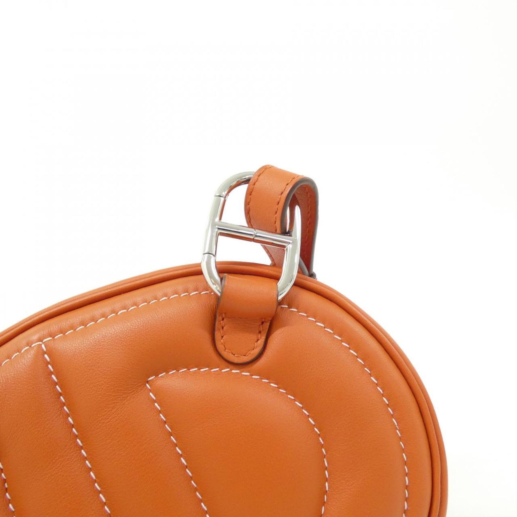 Hermes Orange Swift Leather Shoulder Bag (Pre-Owned)