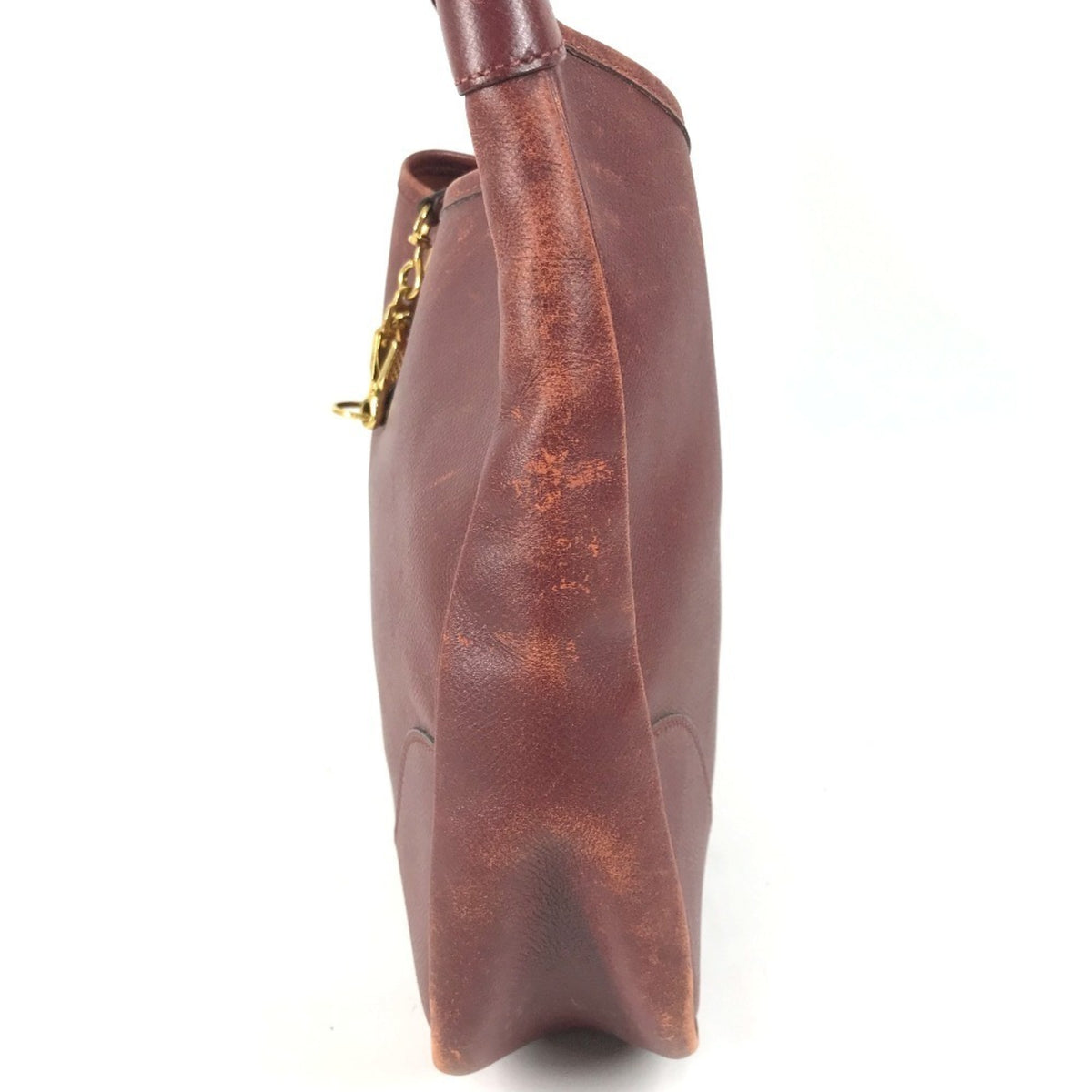 Hermes Trim Brown Leather Shoulder Bag Tote Bag (Pre-Owned)