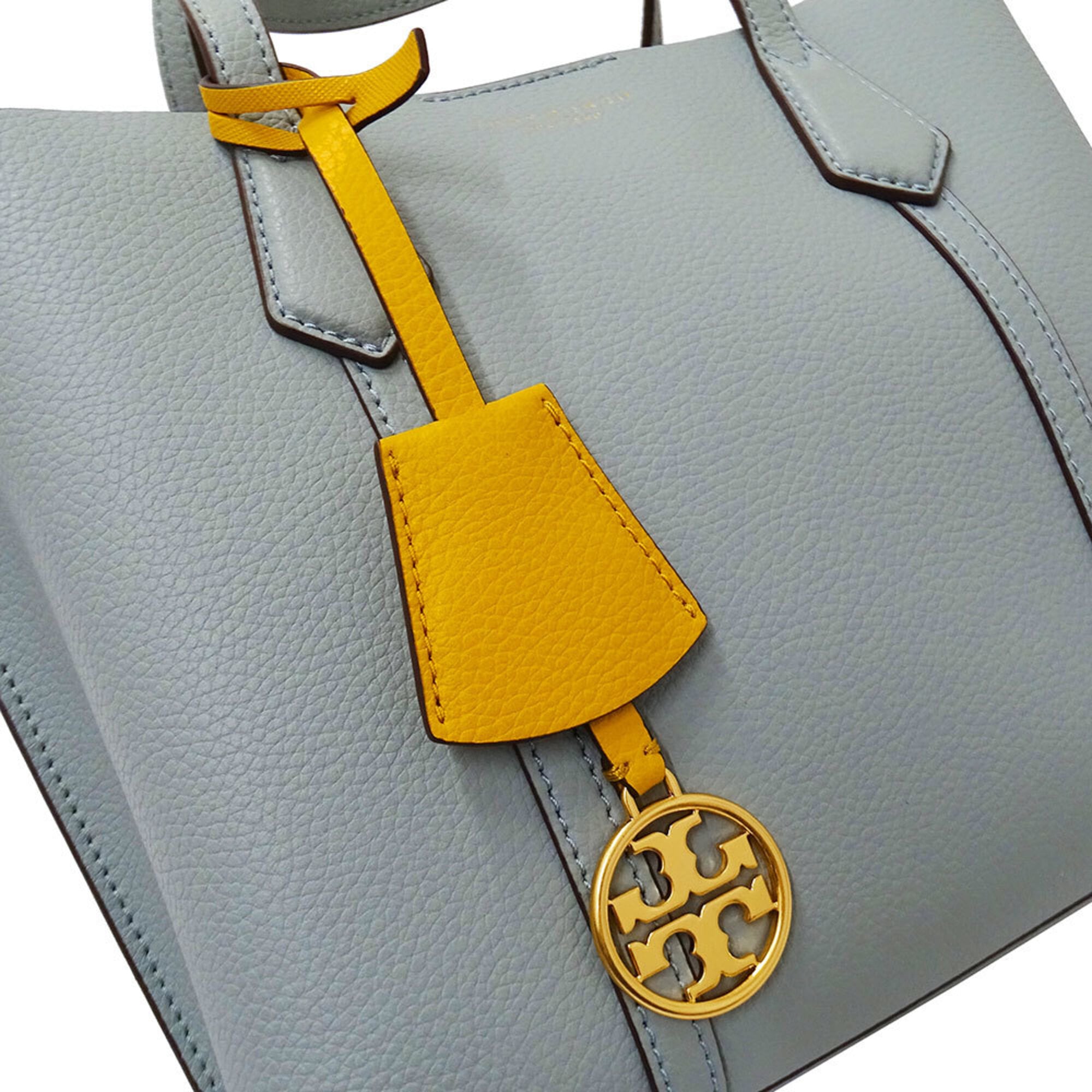 Tory Burch Blue Leather Handbag Shoulder Bag (Pre-Owned)